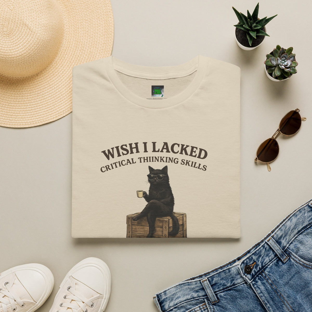 Unisex Softstyle T-Shirt "I Wish Cool Cat"