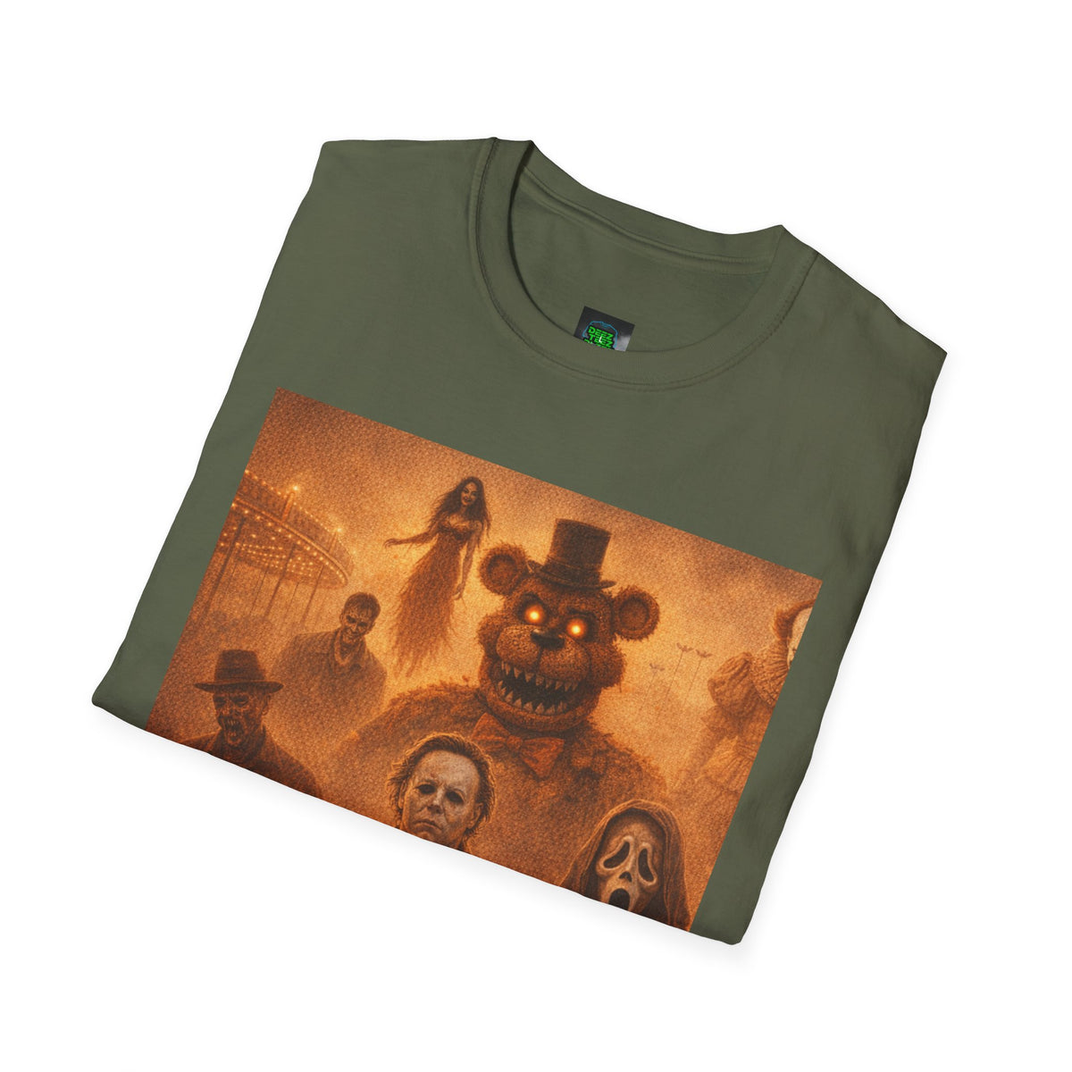 Horror Icons Halloween T-Shirt – Retro Slasher Movie Collage
