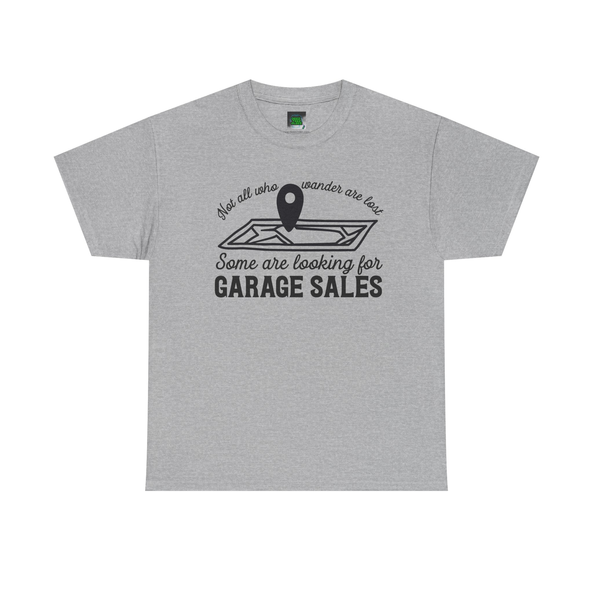 Garage Sale Hunter T-Shirt — "Some Are Looking for Garage Sales" Vintage Map Design