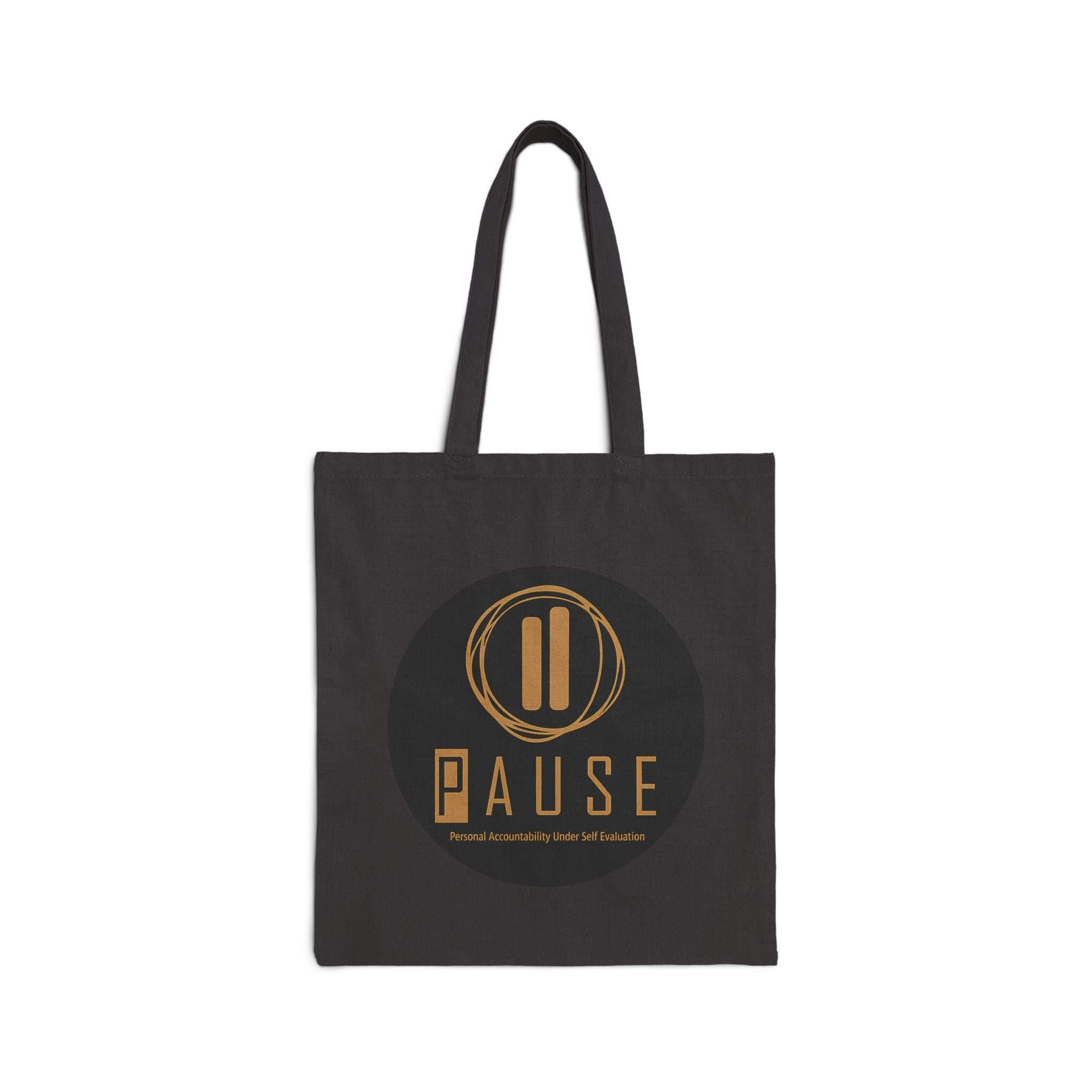 Pause Logo Canvas Tote Bag — Mindful Pause Eco Shopper