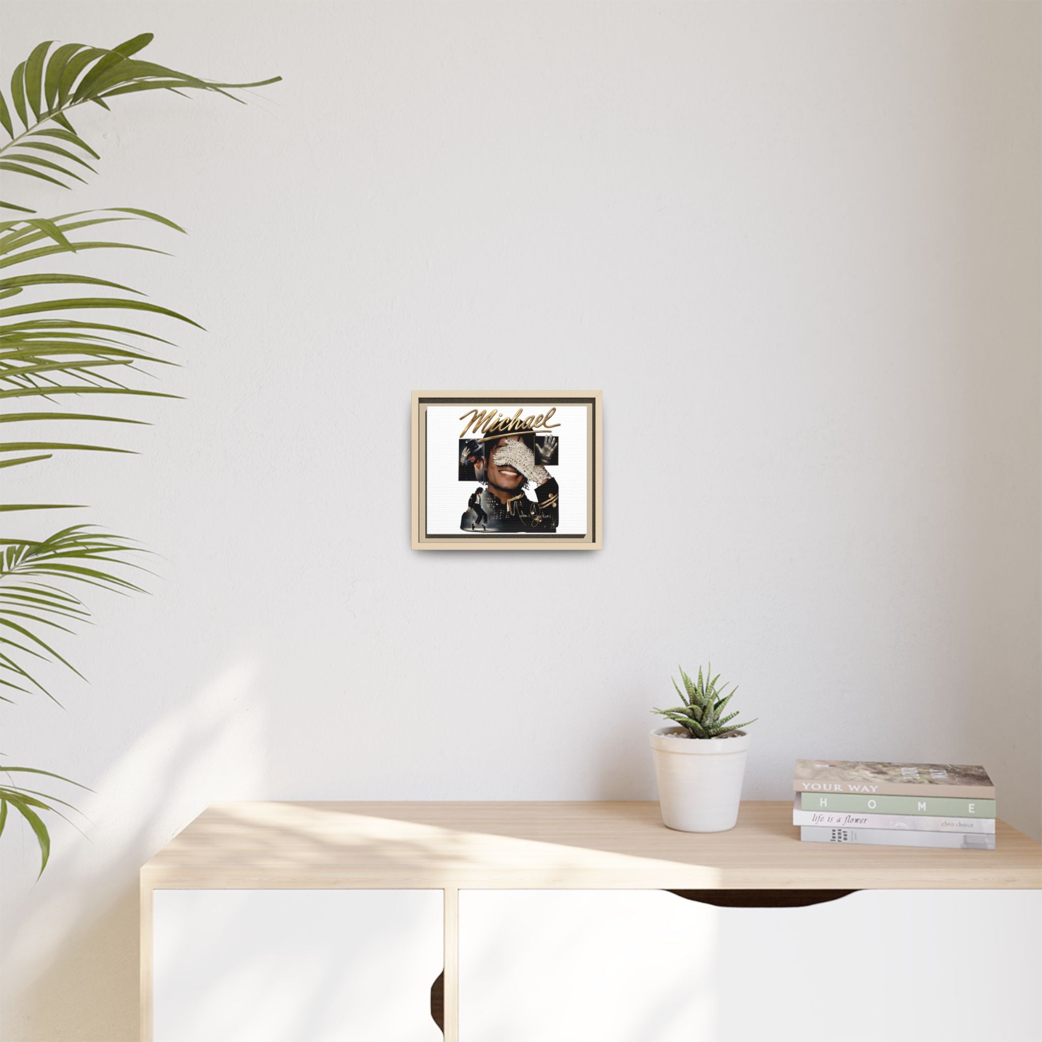 Framed Matte Canvas Wall Art - 'Michael' Portrait Collage