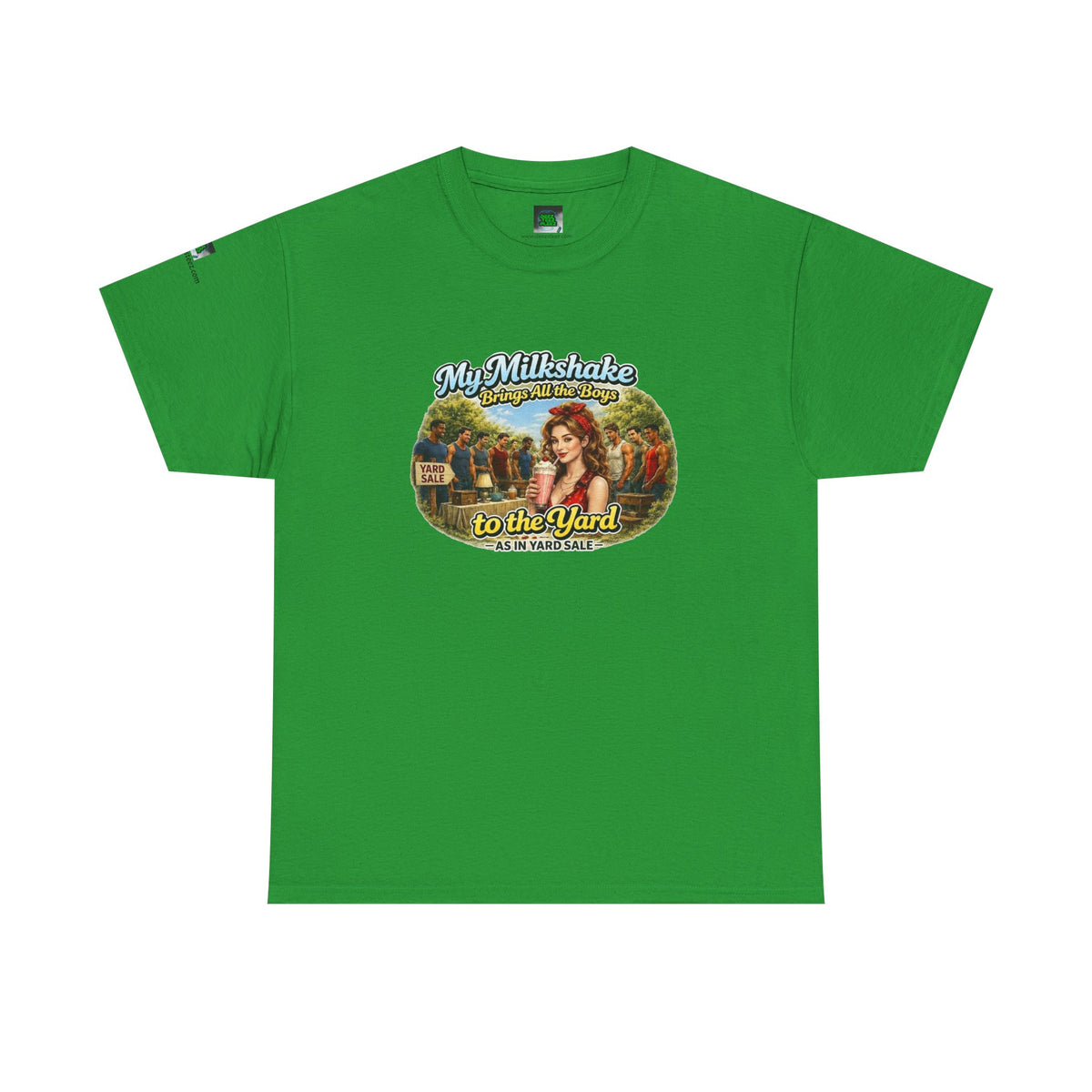 Retro Milkshake Shop Graphic Tee — "My Milkshake Brings All The Boys To The Yard" Vintage Art