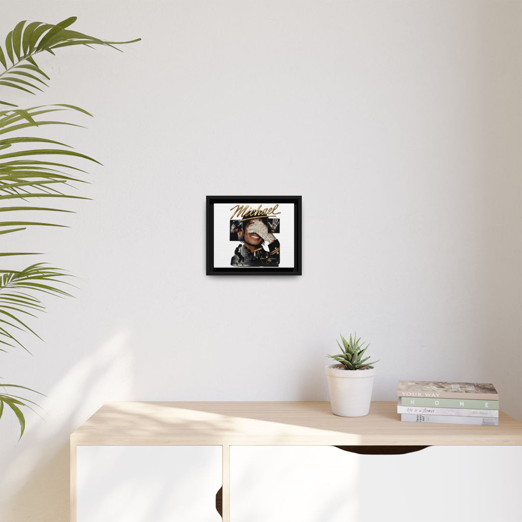 Framed Matte Canvas Wall Art - 'Michael' Portrait Collage