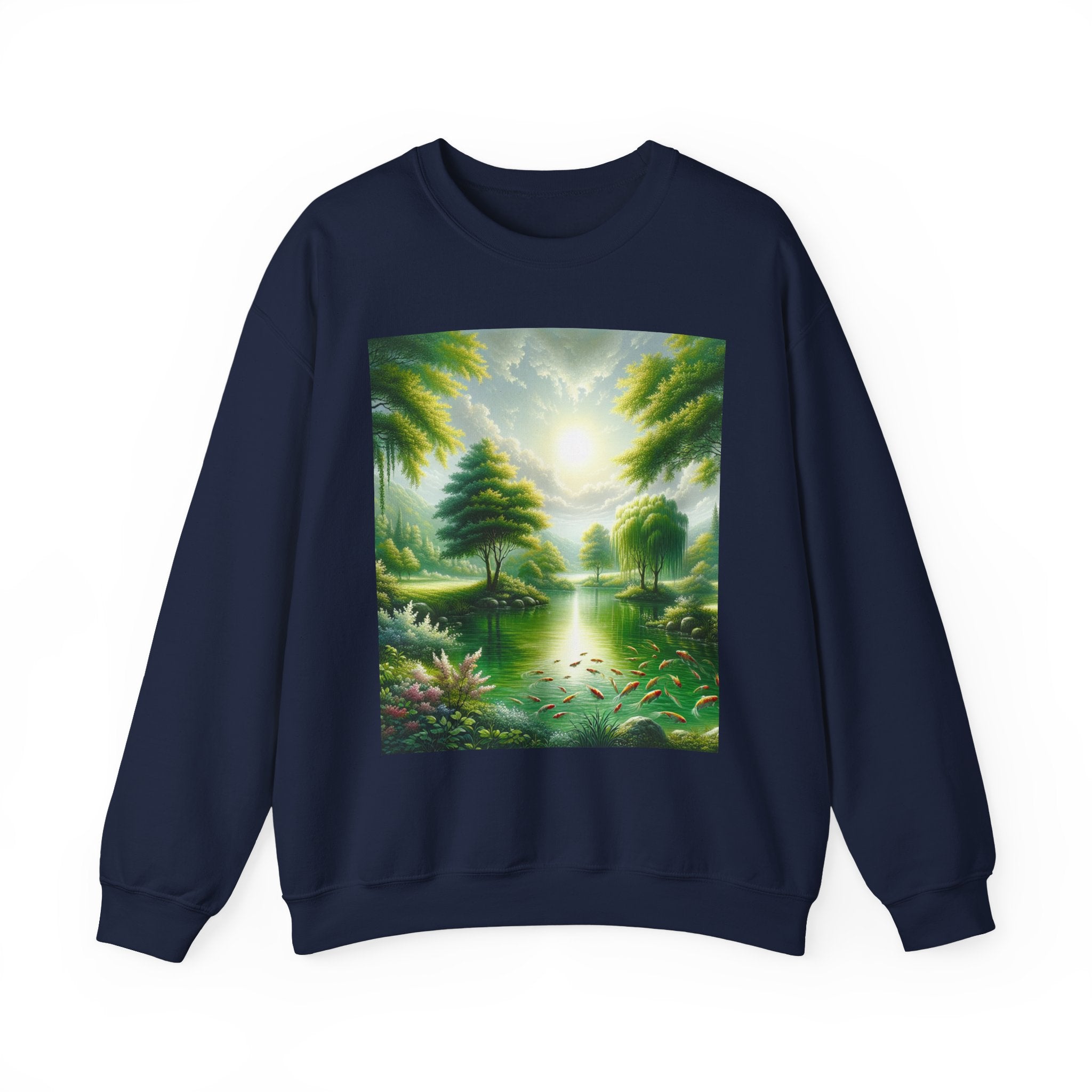 Lets Go Fishing Lake Crewneck Sweatshirt