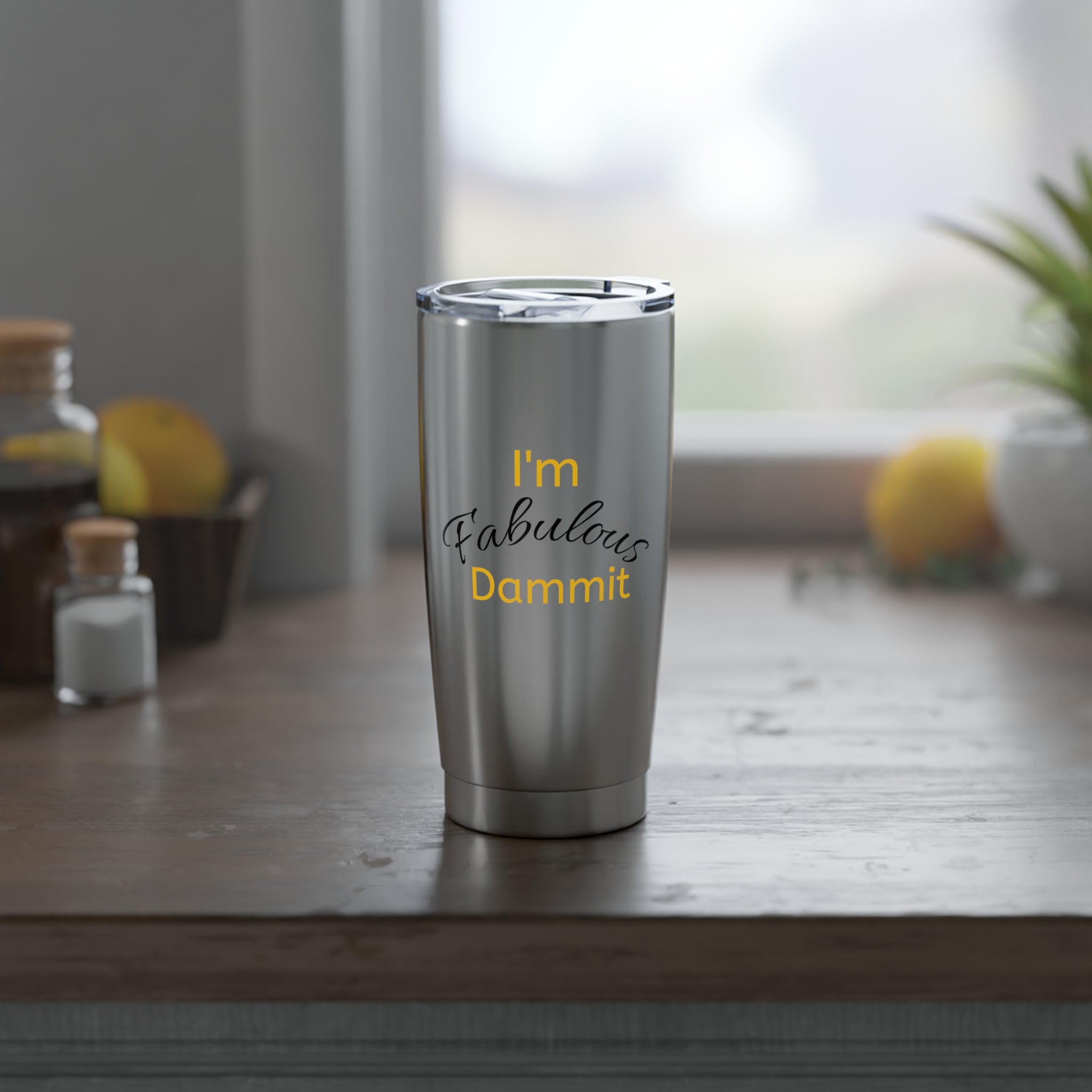20oz Tumbler — Funny Chicken ‘Vagabond’ Design, “Fearless & Fabulous” Insulated Travel Cup