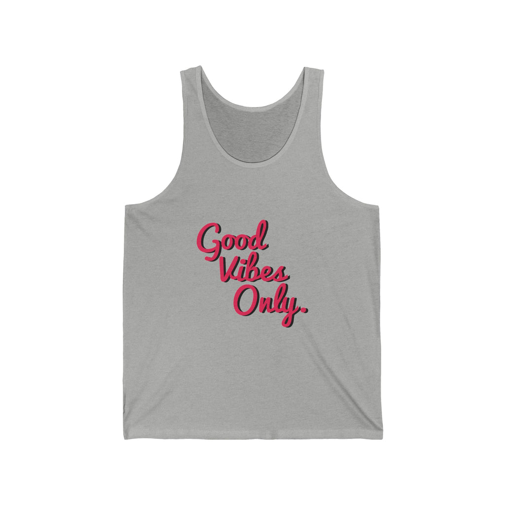 Good Vibes Only Tank Top — Retro Script Graphic Sleeveless Tee