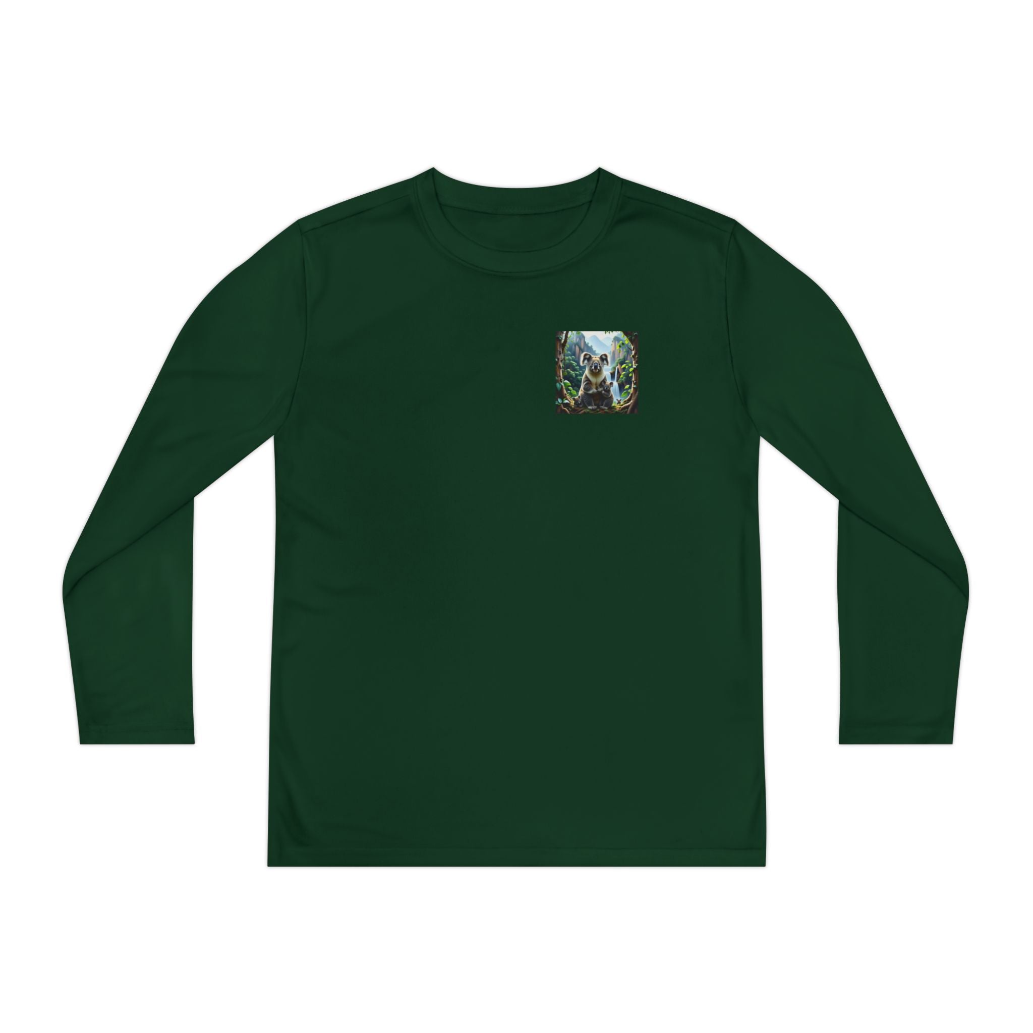 Youth Long Sleeve Tee — Small Nature Graphic Chest Print