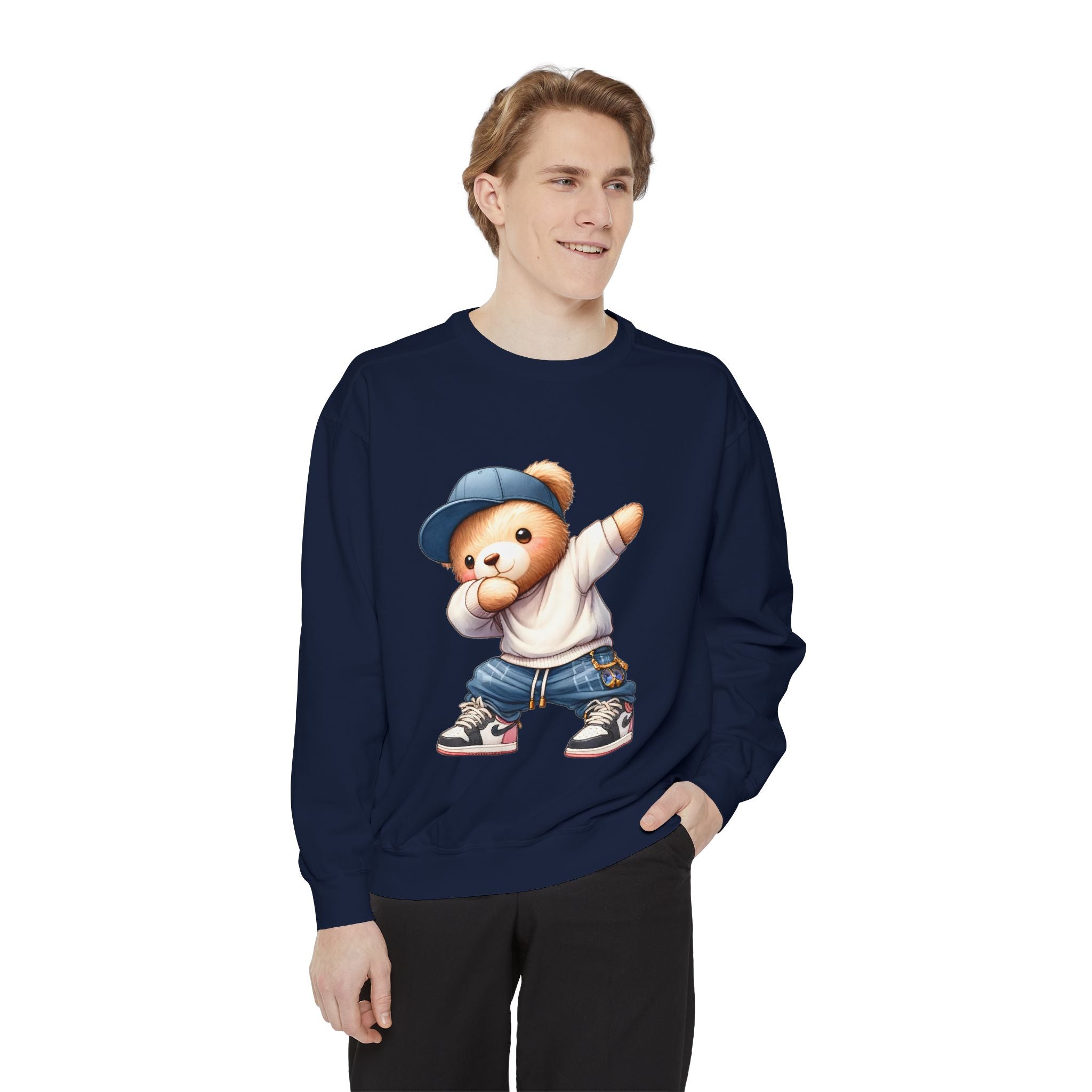 Dabbing Teddy Bear Sweatshirt — Cute Streetwear Graphic Pullover