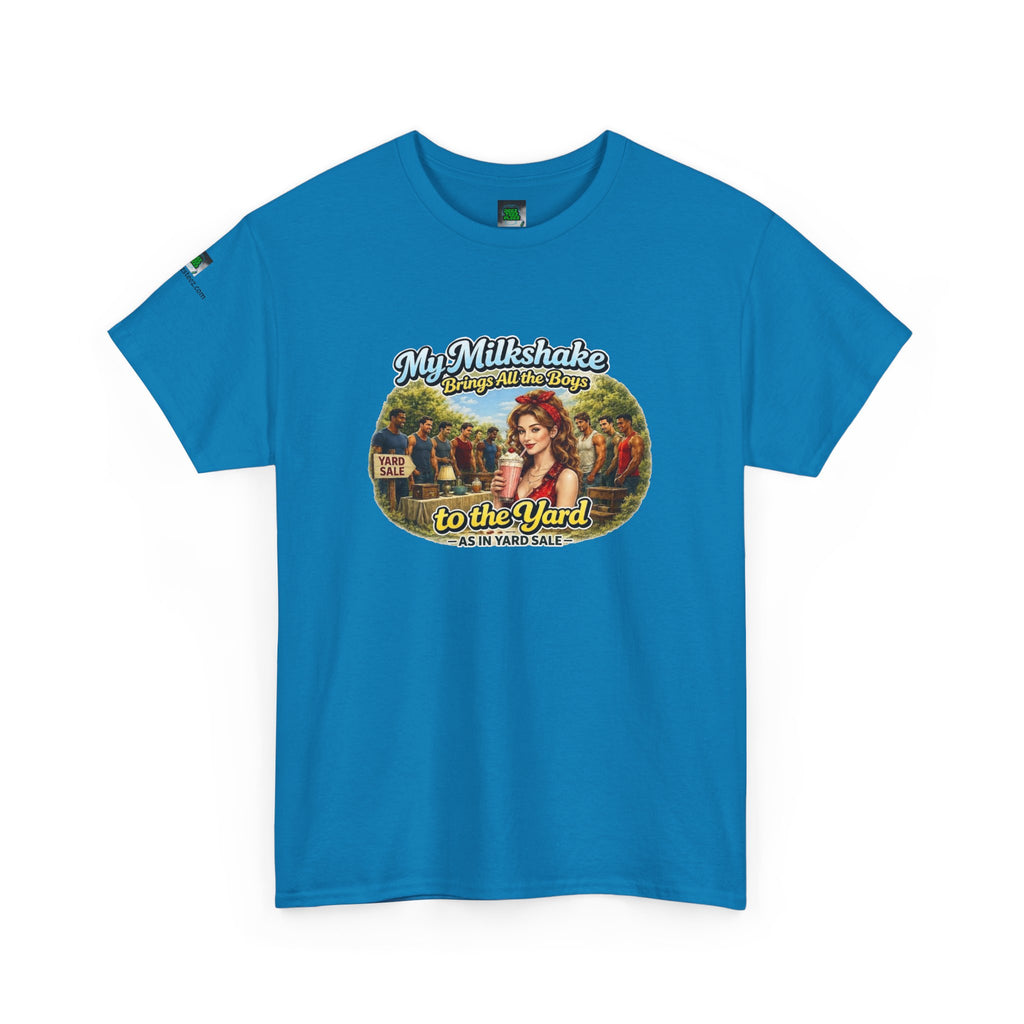 Retro Milkshake Shop Graphic Tee — "My Milkshake Brings All The Boys To The Yard" Vintage Art