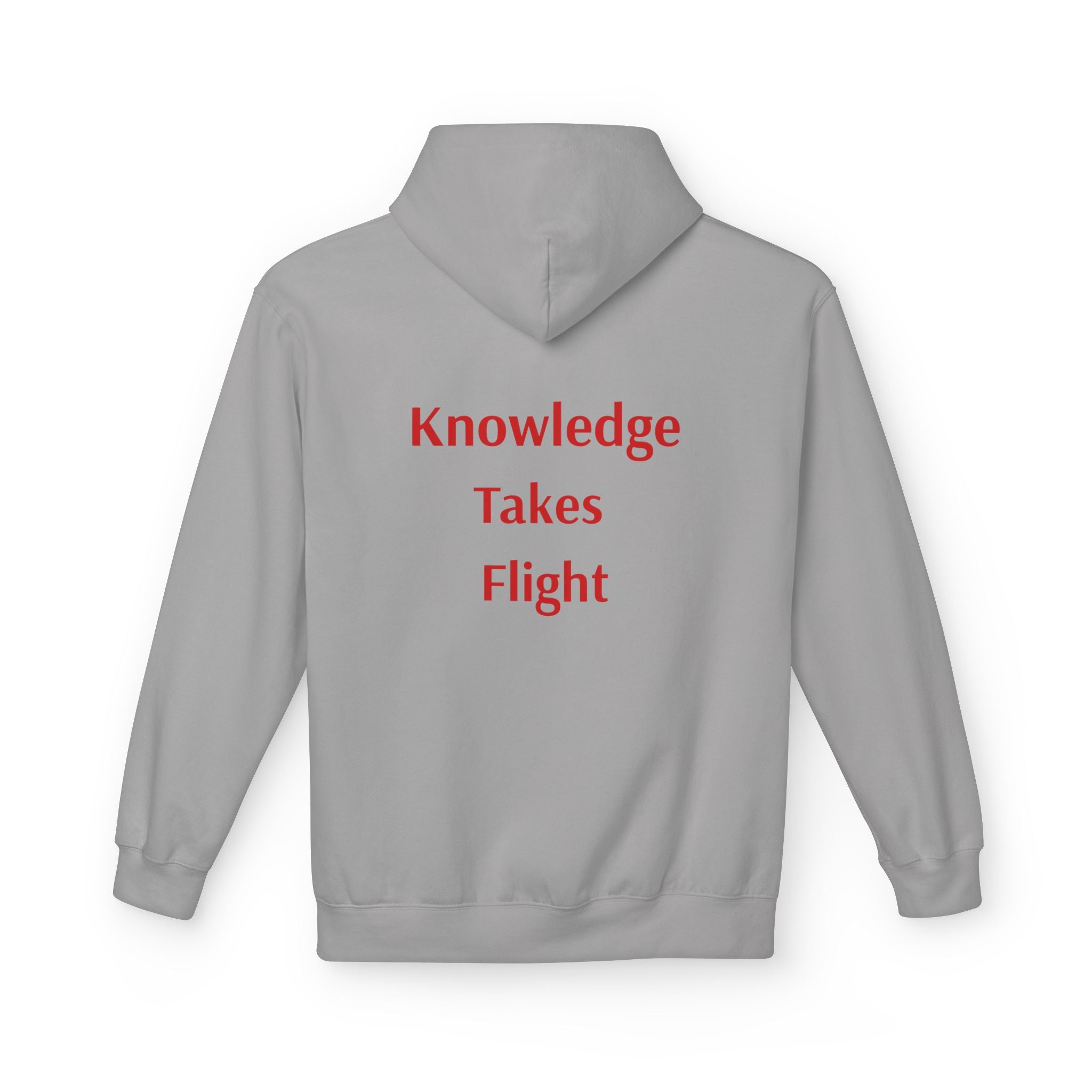 Cosmic Flight Hoodie — "Knowledge Takes Flight" Graphic Pullover