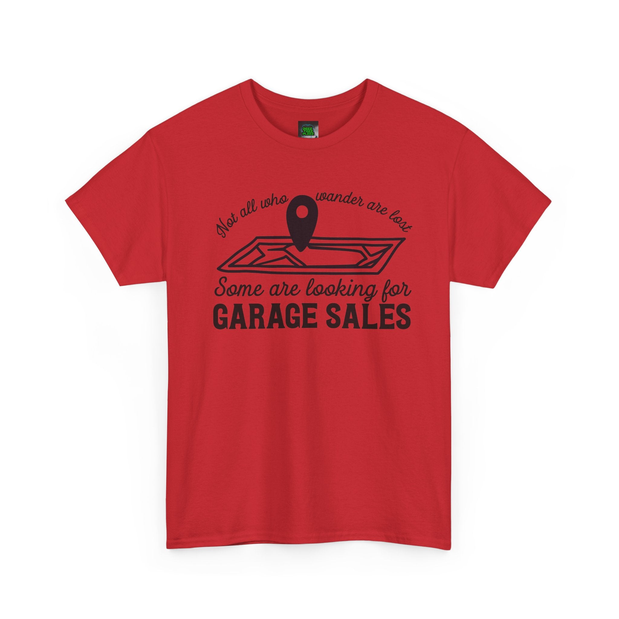 Garage Sale Hunter T-Shirt — "Some Are Looking for Garage Sales" Vintage Map Design