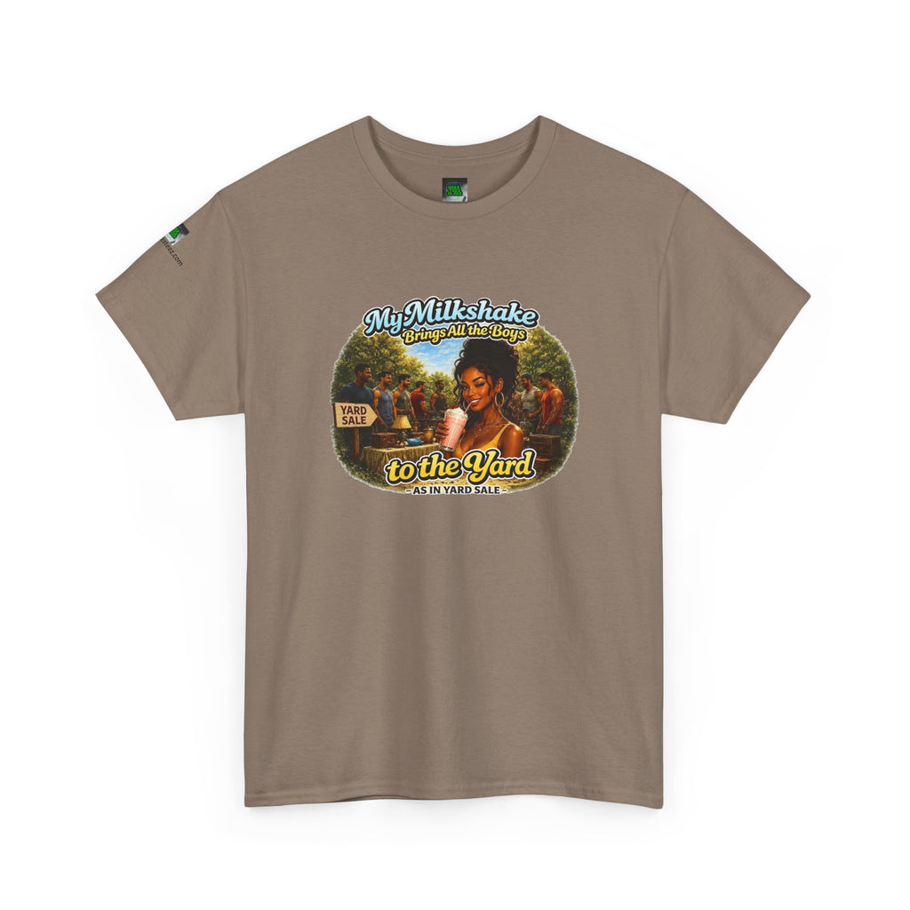 Copy of Retro Milkshake Shop Graphic Tee — "My Milkshake Brings All The Boys To The Yard" Vintage Art