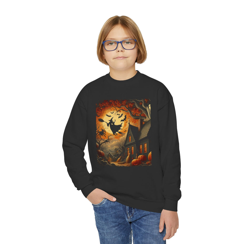 Boo-tiful Night Halloween Youth Crewneck Sweatshirt