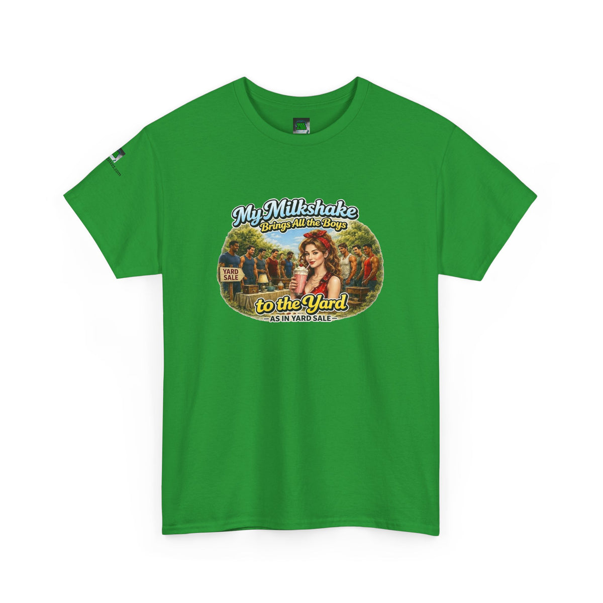Retro Milkshake Shop Graphic Tee — "My Milkshake Brings All The Boys To The Yard" Vintage Art