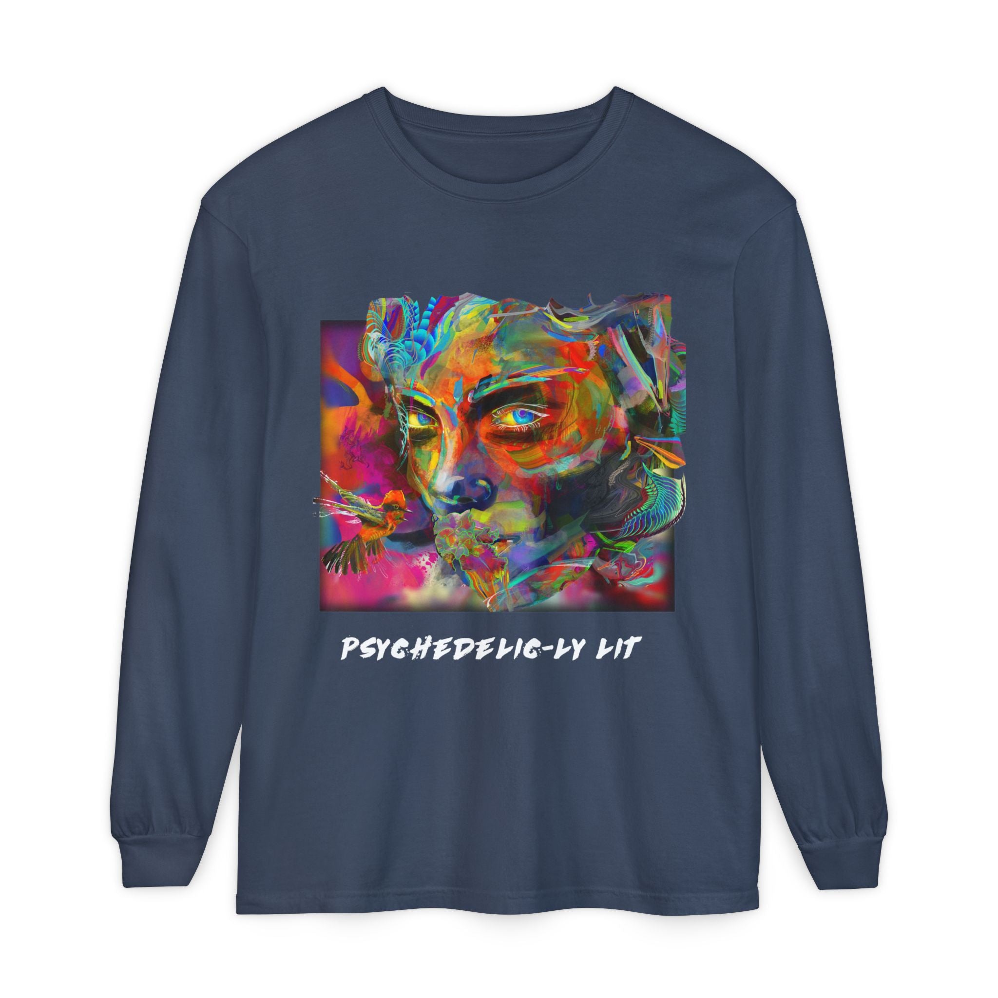 Psychedelic Portrait Long Sleeve Tee
