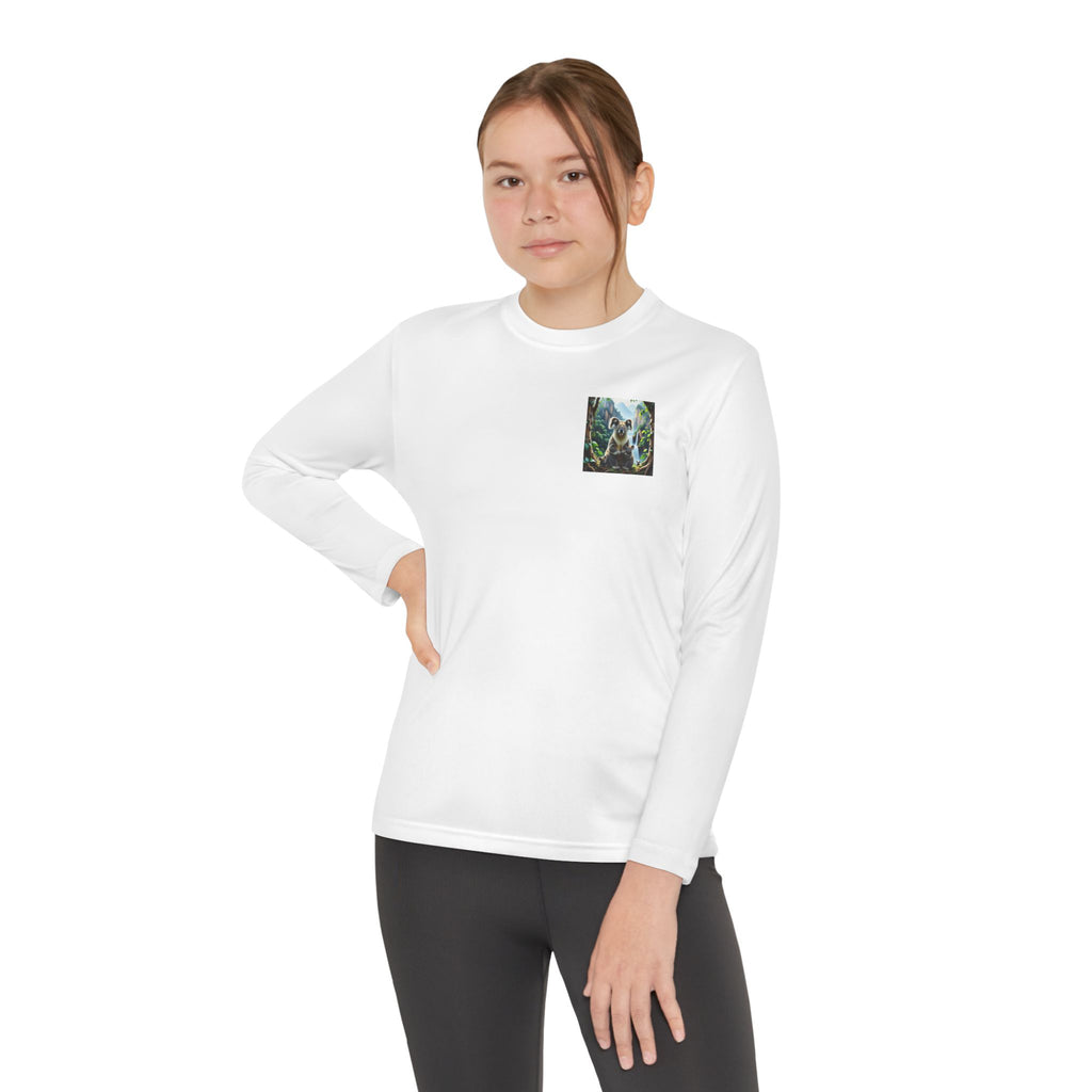 Youth Long Sleeve Tee — Small Nature Graphic Chest Print