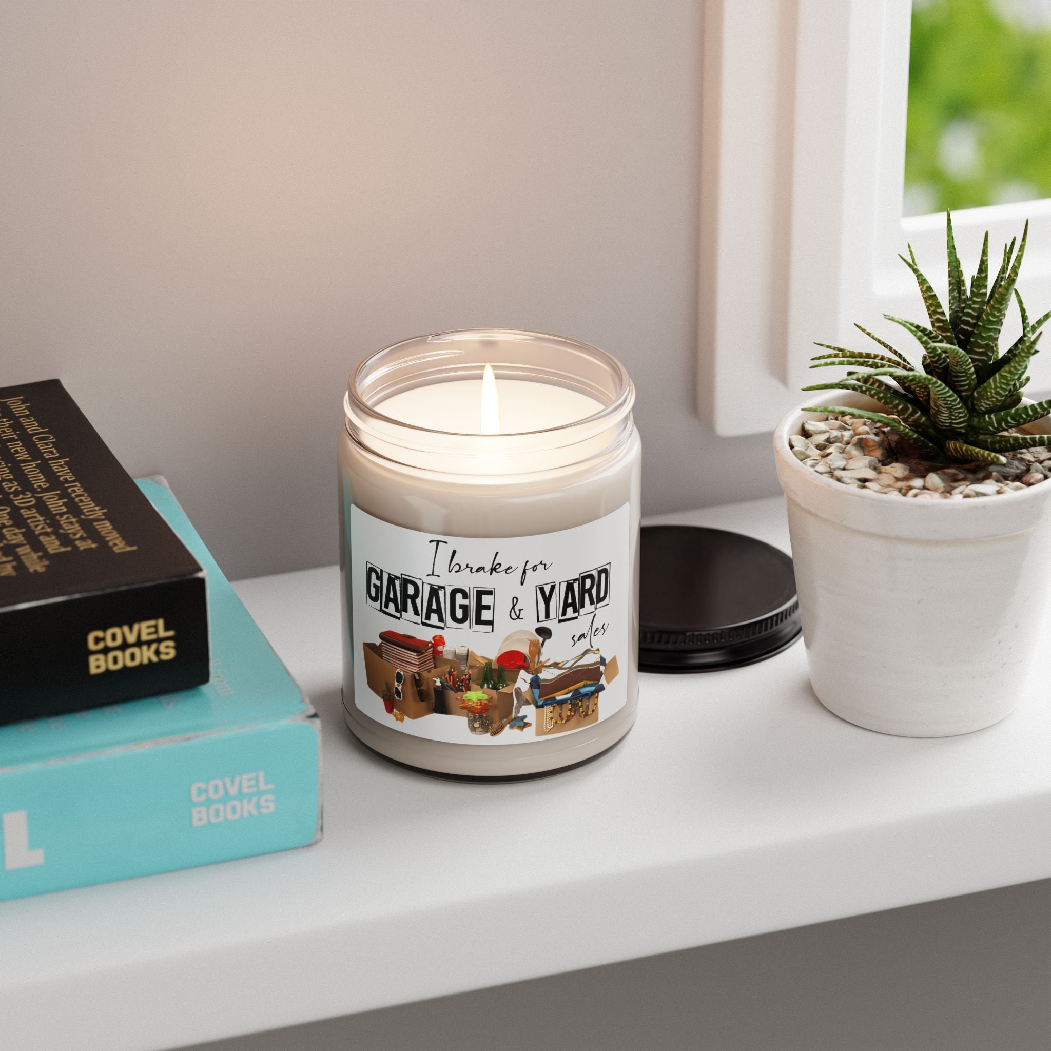 Garage & Yard Sale Scented Soy Candle – "I Brake for Garage & Yard Sales" 9oz