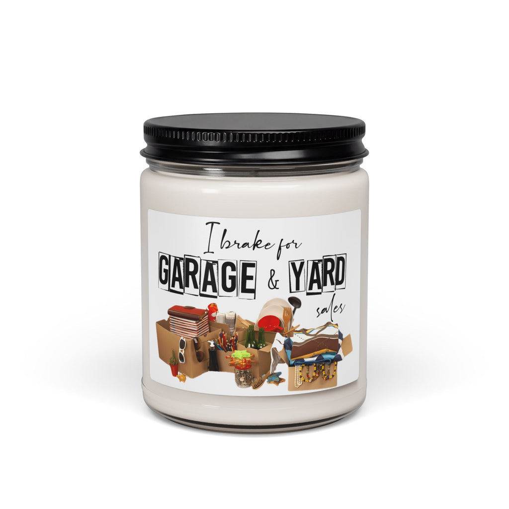 Garage & Yard Sale Scented Soy Candle – "I Brake for Garage & Yard Sales" 9oz