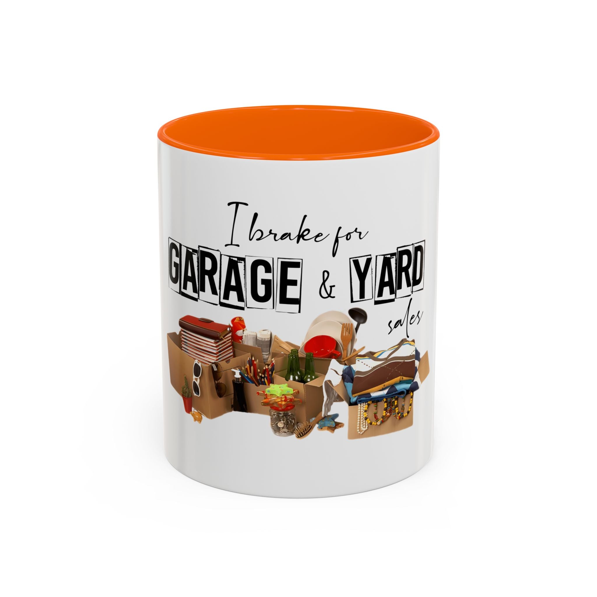 Garage & Yard Sale Coffee Mug — "I Brake for Garage & Yard Sales" Accent Mug