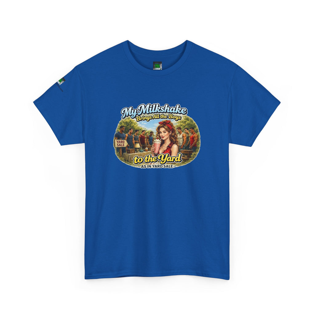 Retro Milkshake Shop Graphic Tee — "My Milkshake Brings All The Boys To The Yard" Vintage Art