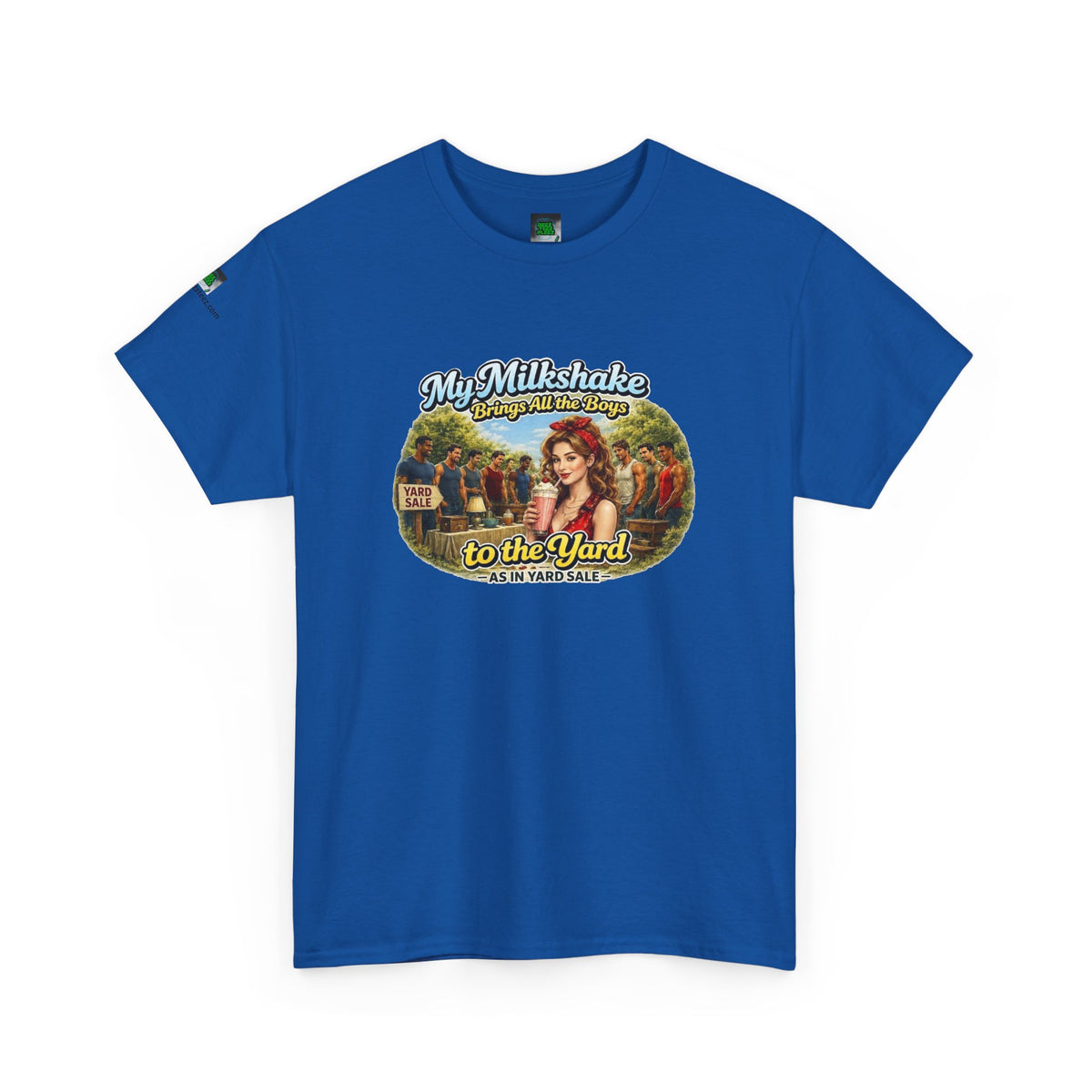 Retro Milkshake Shop Graphic Tee — "My Milkshake Brings All The Boys To The Yard" Vintage Art