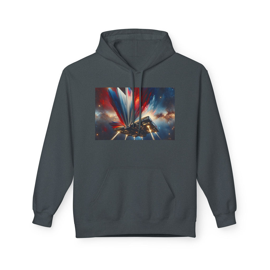 Cosmic Flight Hoodie — "Knowledge Takes Flight" Graphic Pullover