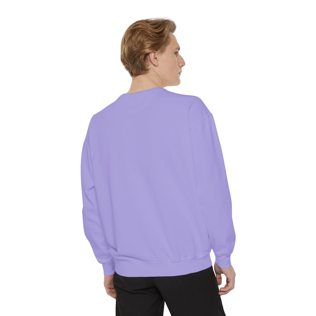 Never Give Up Sweatshirt — Motivational Garment-Dyed Crewneck