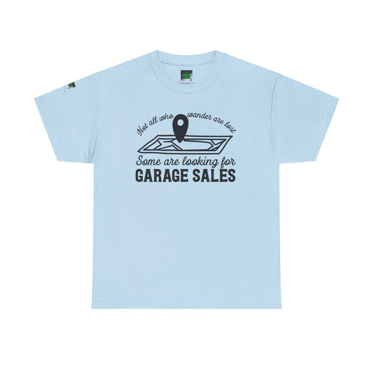 Garage Sale Hunter T-Shirt — "Some Are Looking for Garage Sales" Vintage Map Design
