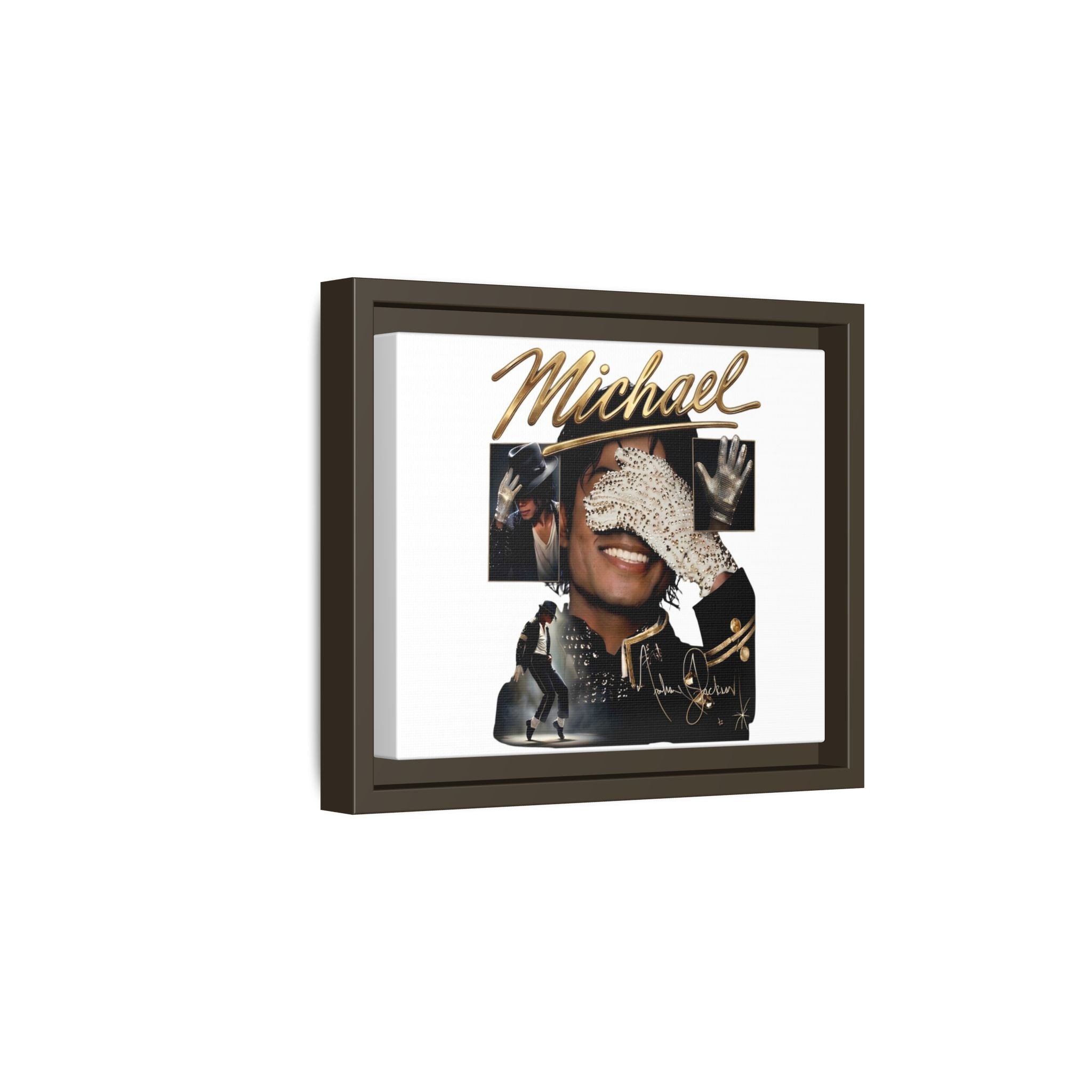 Framed Matte Canvas Wall Art - 'Michael' Portrait Collage
