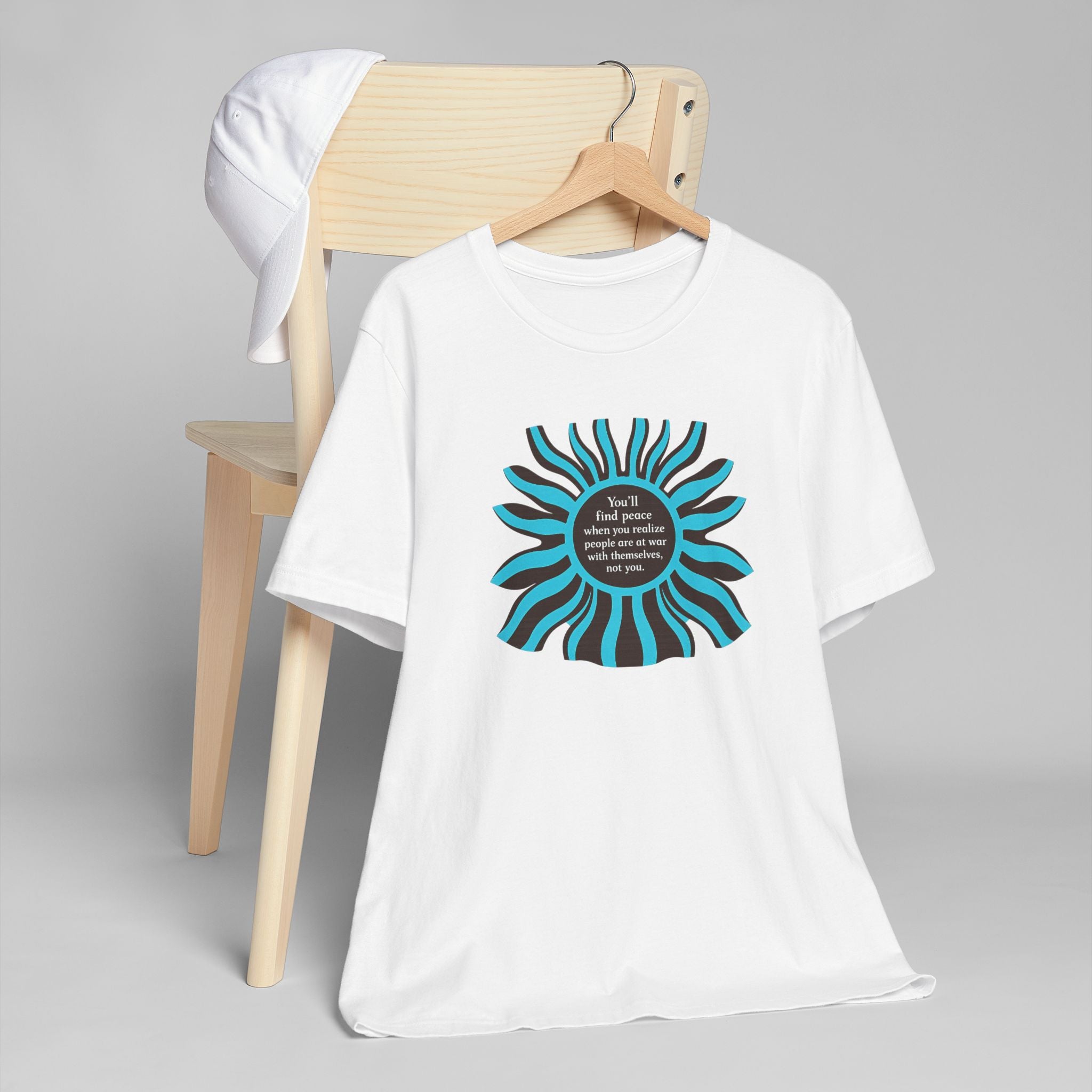 Sunburst Graphic T-Shirt — 'Don't Let Fear Decide' Inspirational Tee