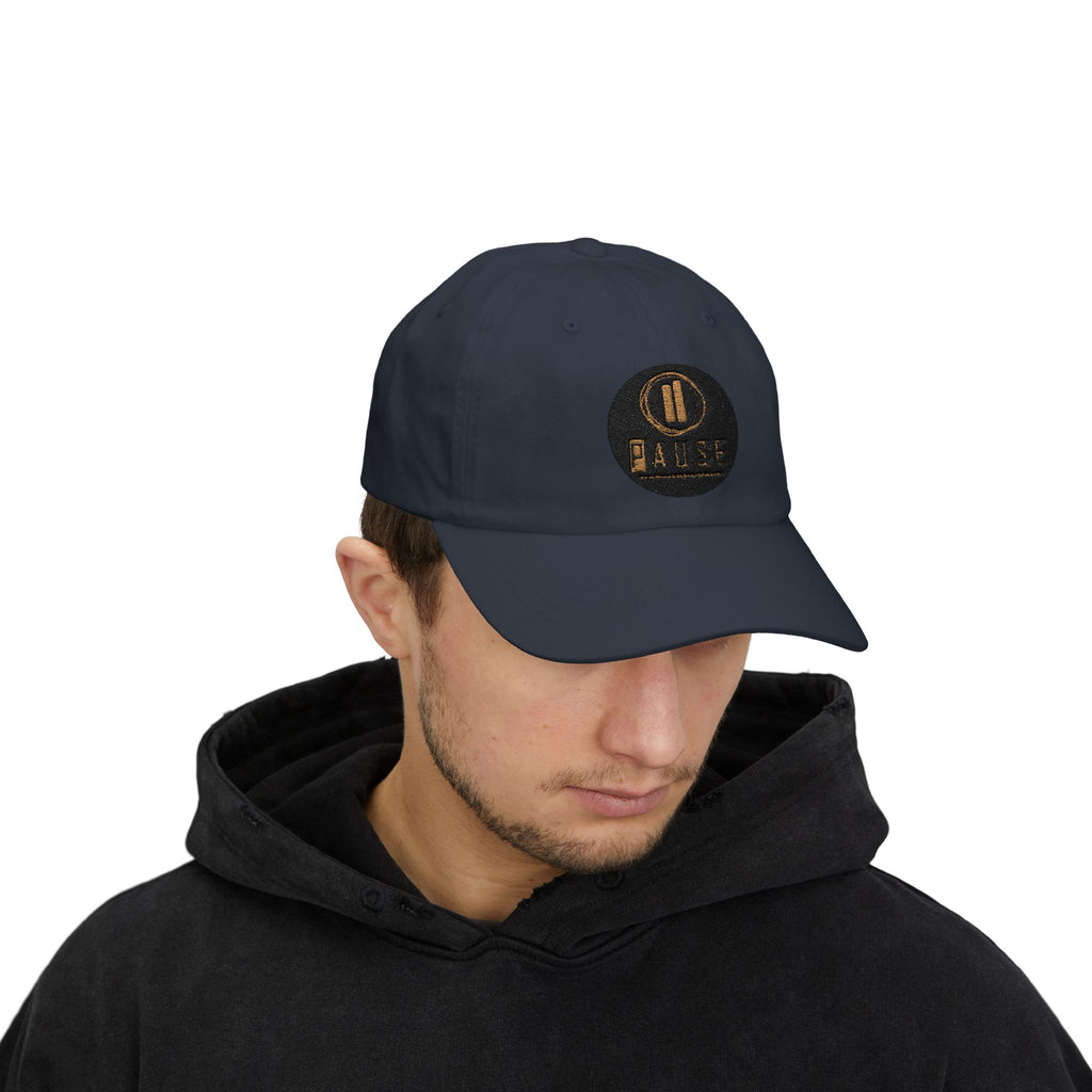 Classic Dad Cap — Embroidered Pause Logo Baseball Hat