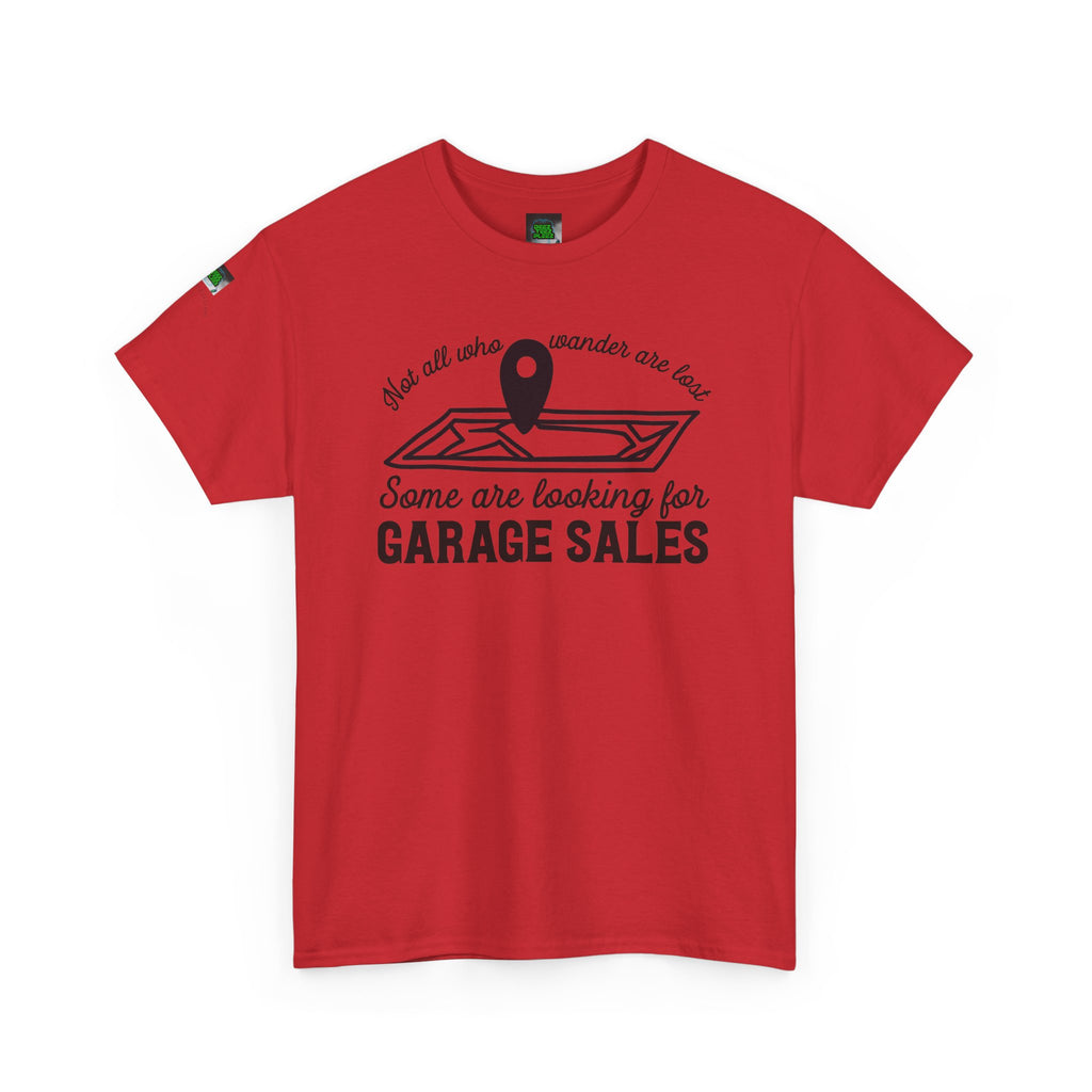 Garage Sale Hunter T-Shirt — "Some Are Looking for Garage Sales" Vintage Map Design