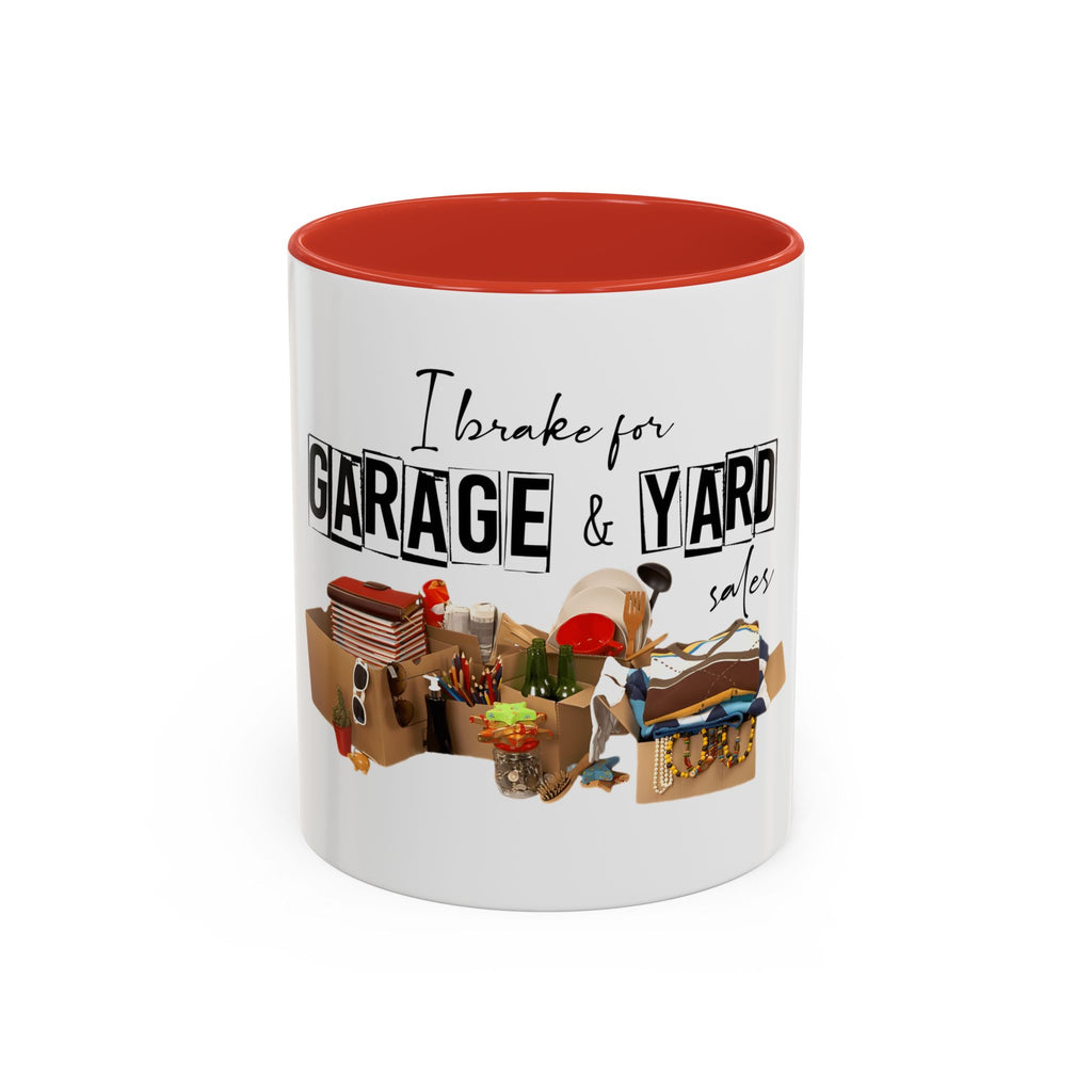 Garage & Yard Sale Coffee Mug — "I Brake for Garage & Yard Sales" Accent Mug