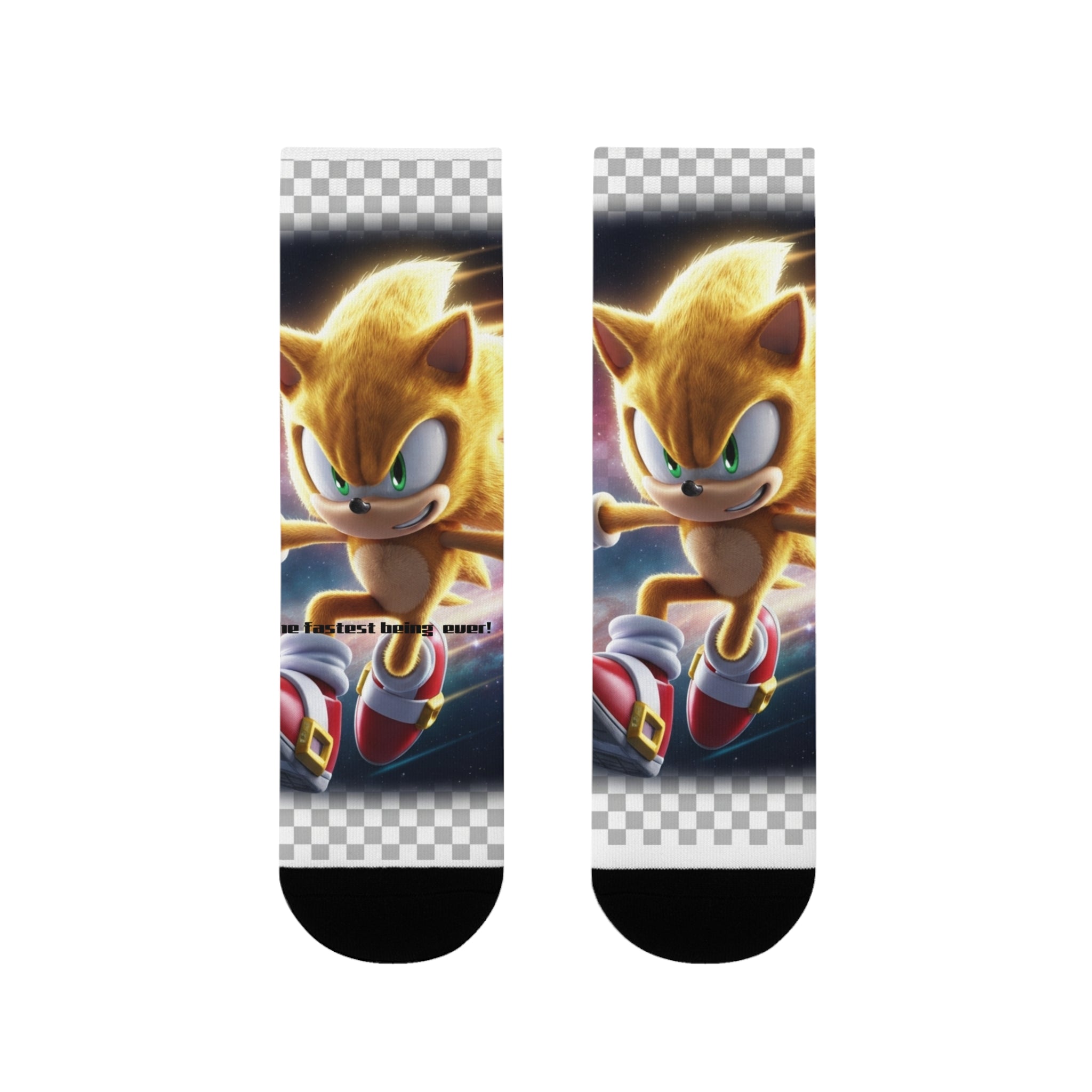 Gold Sarcastic Hedgehog Crew Socks — Sublimation EU