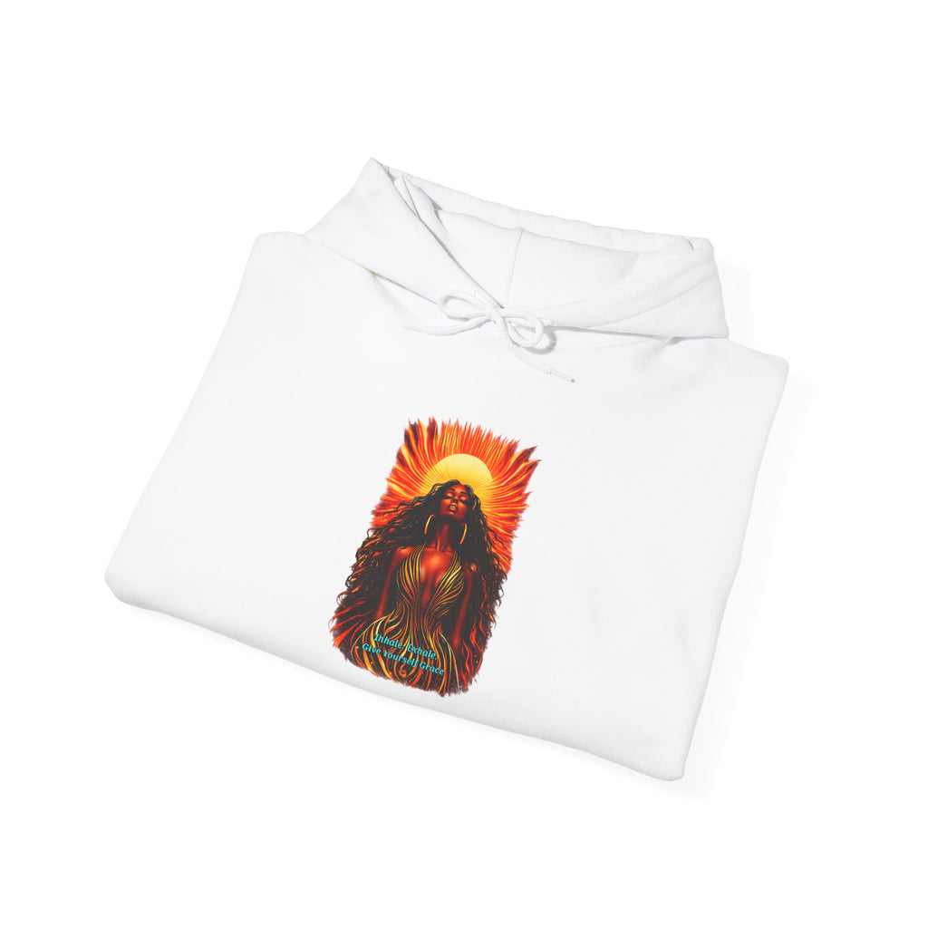 Human Spirit Hoodie — Sunset Tribal Grace Graphic Sweatshirt