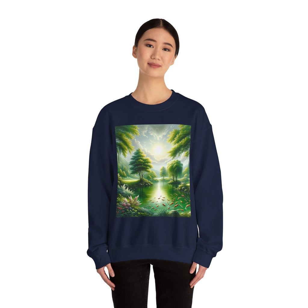 Lets Go Fishing Lake Crewneck Sweatshirt