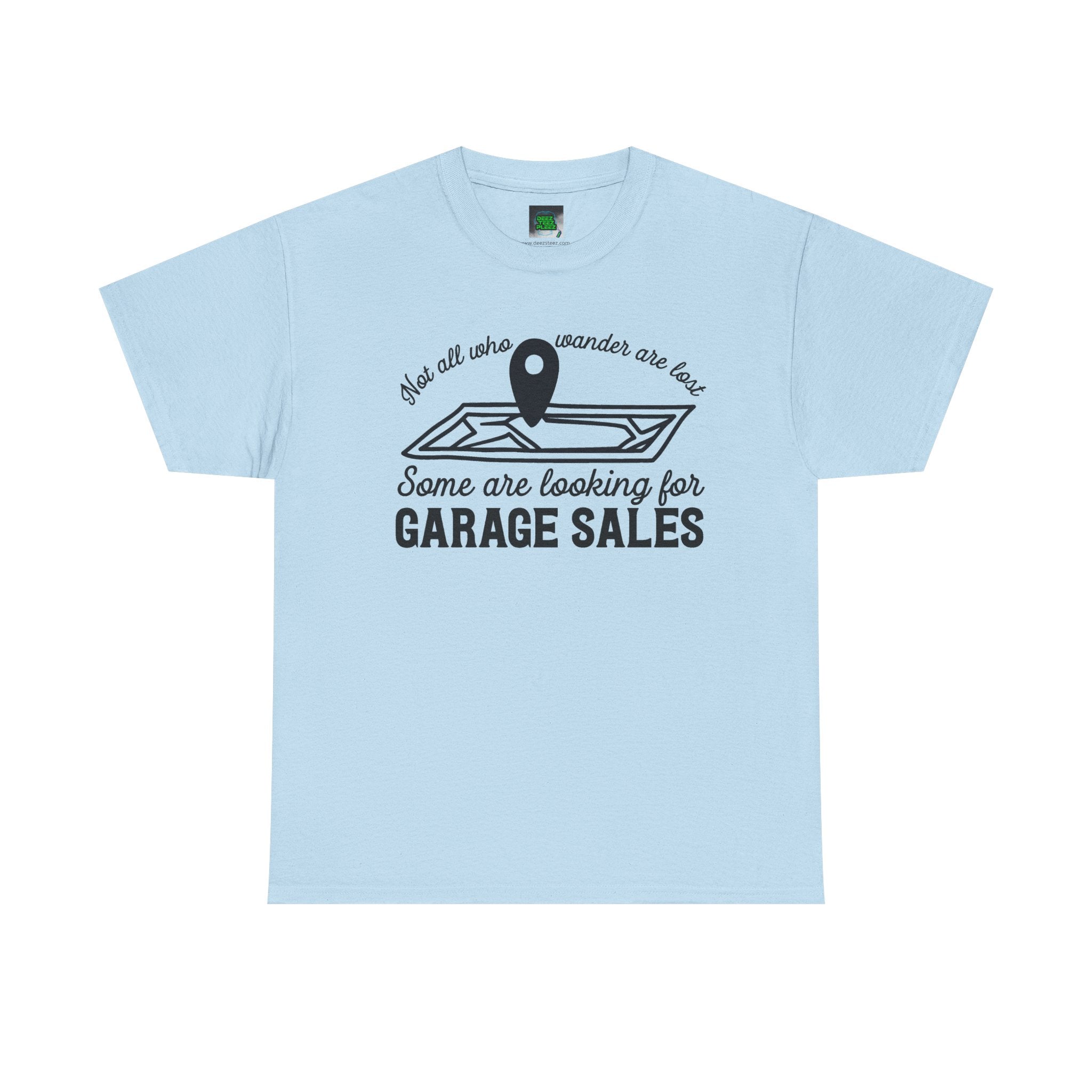 Garage Sale Hunter T-Shirt — "Some Are Looking for Garage Sales" Vintage Map Design