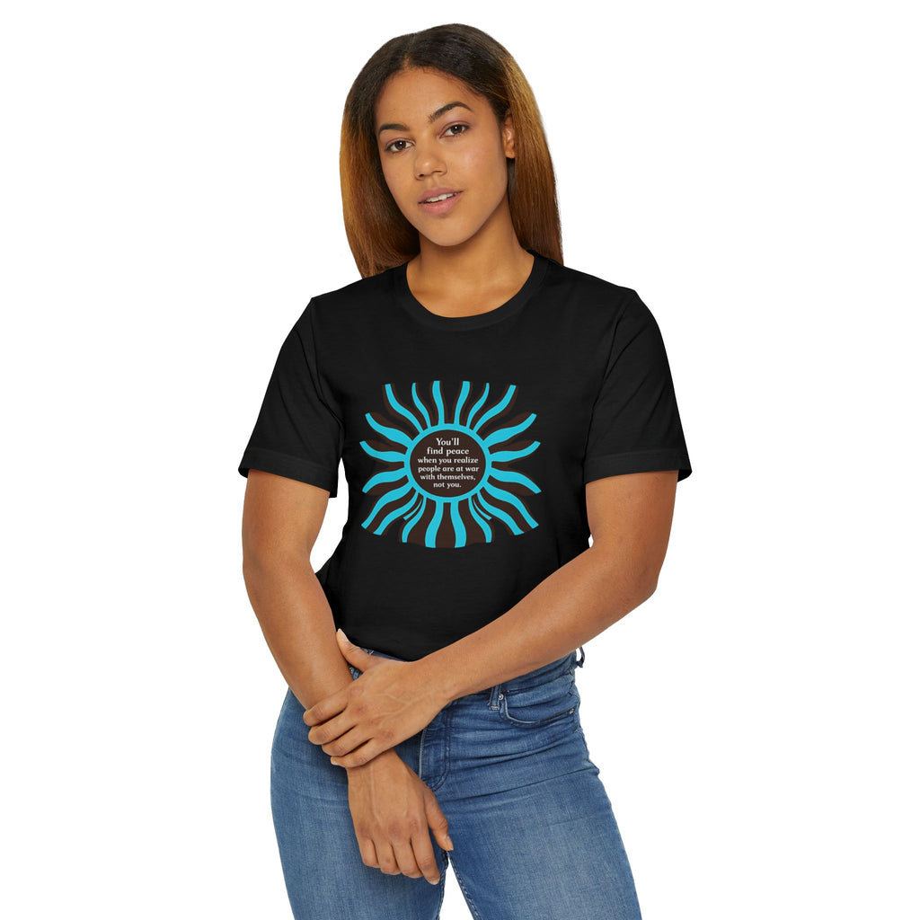 Sunburst Graphic T-Shirt — 'Don't Let Fear Decide' Inspirational Tee
