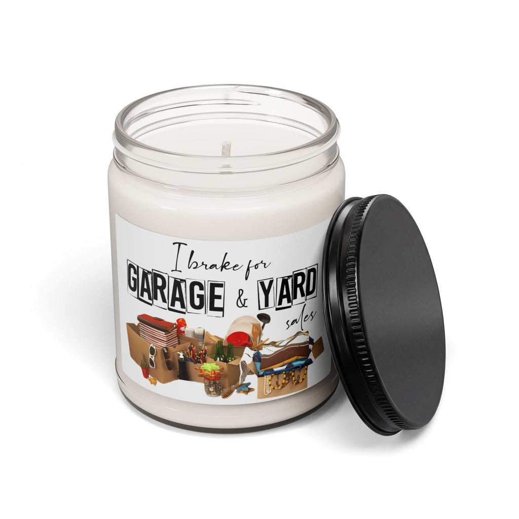Garage & Yard Sale Scented Soy Candle – "I Brake for Garage & Yard Sales" 9oz