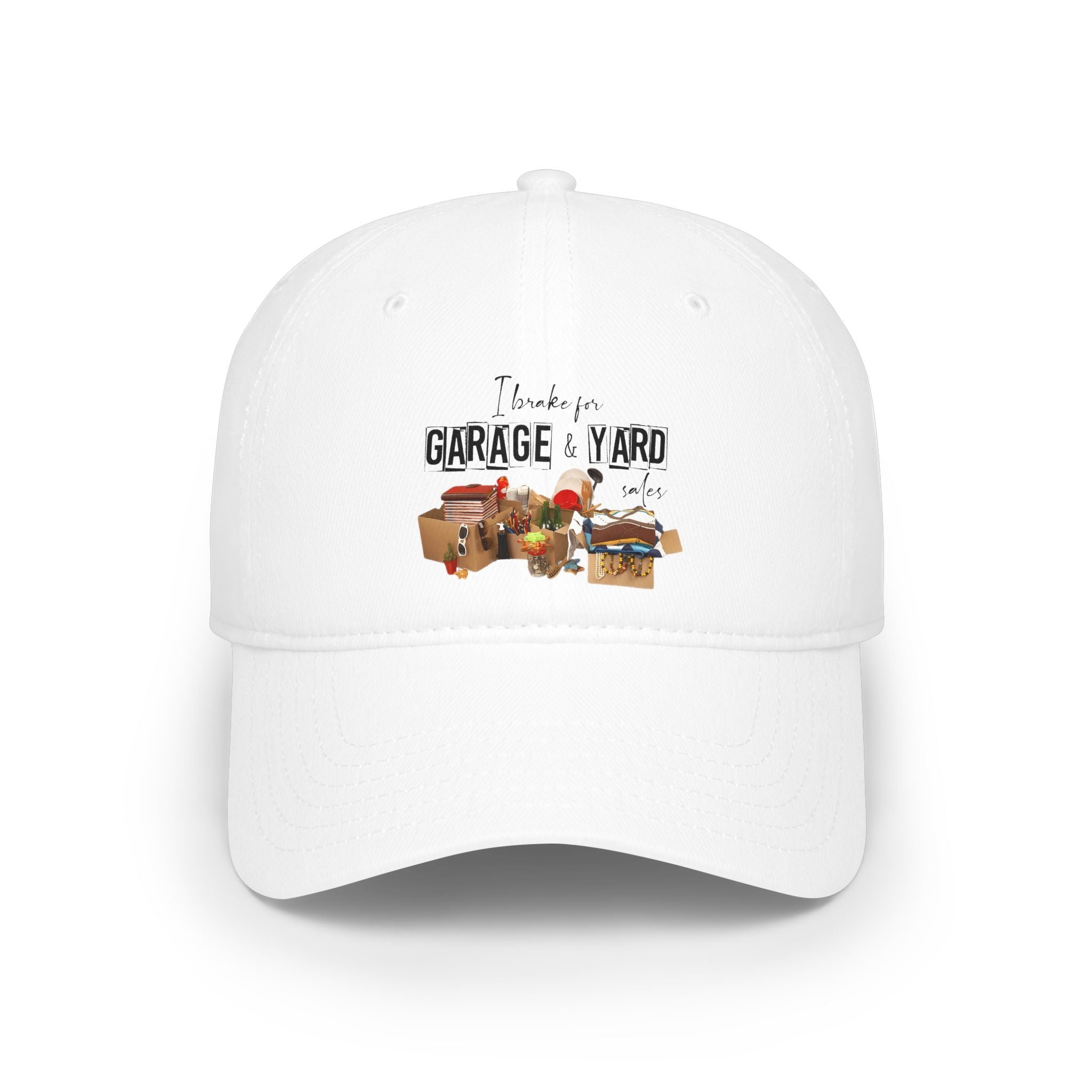 Low Profile Baseball Cap - I Love Garage & Yard Sale Vintage Market Design