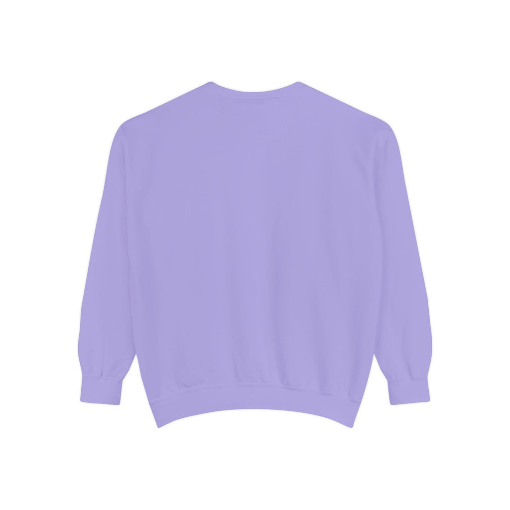 Never Give Up Sweatshirt — Motivational Garment-Dyed Crewneck