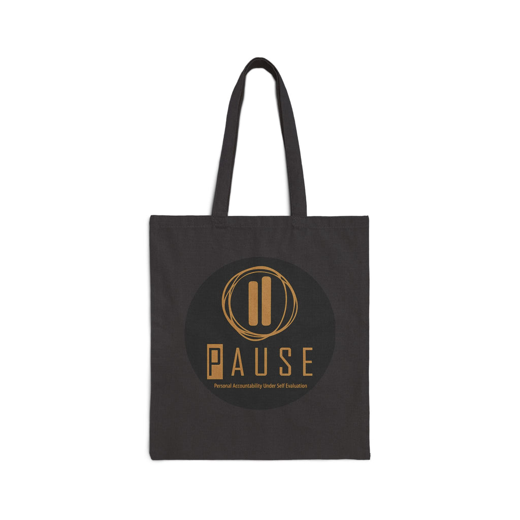 Pause Logo Canvas Tote Bag — Mindful Pause Eco Shopper