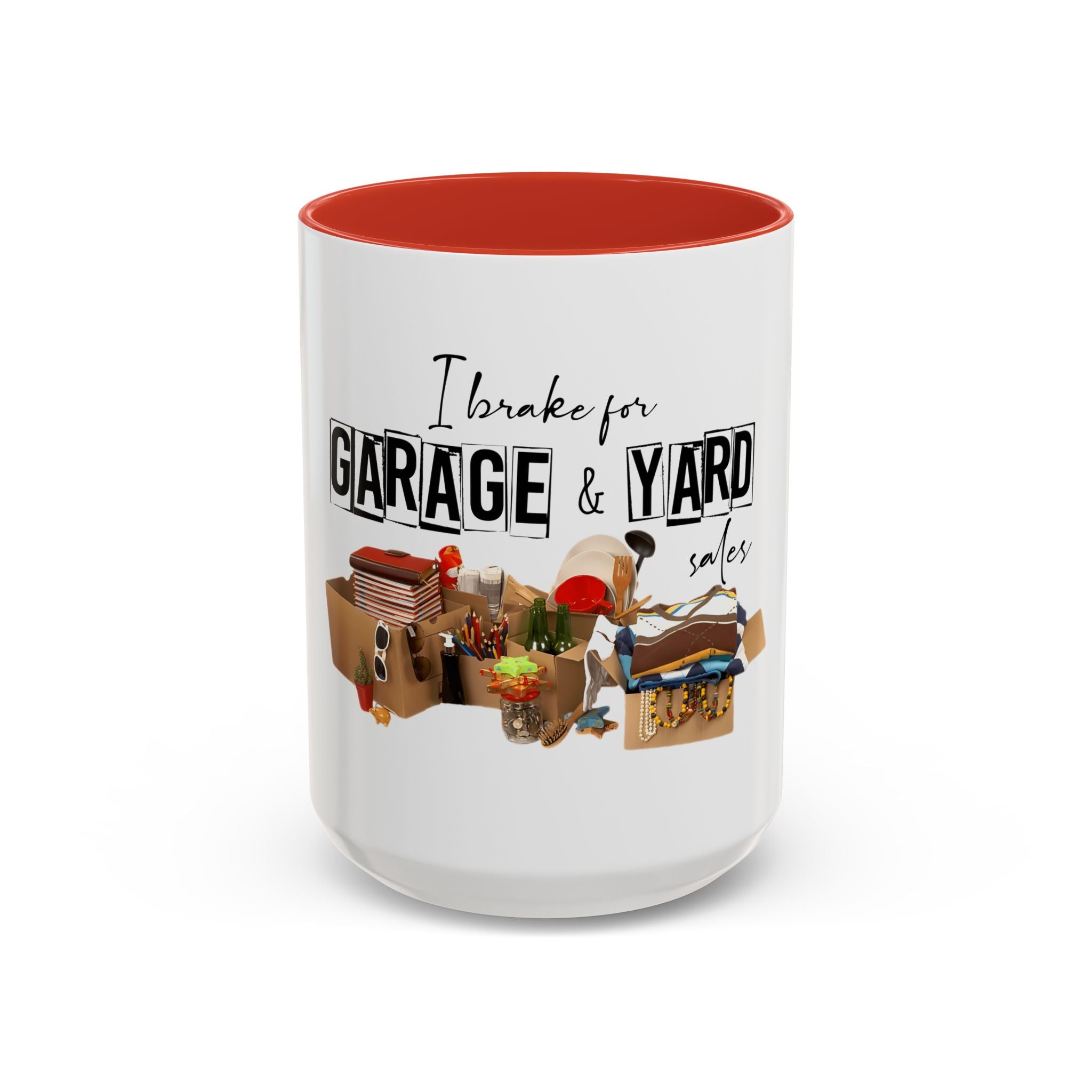 Garage & Yard Sale Coffee Mug — "I Brake for Garage & Yard Sales" Accent Mug