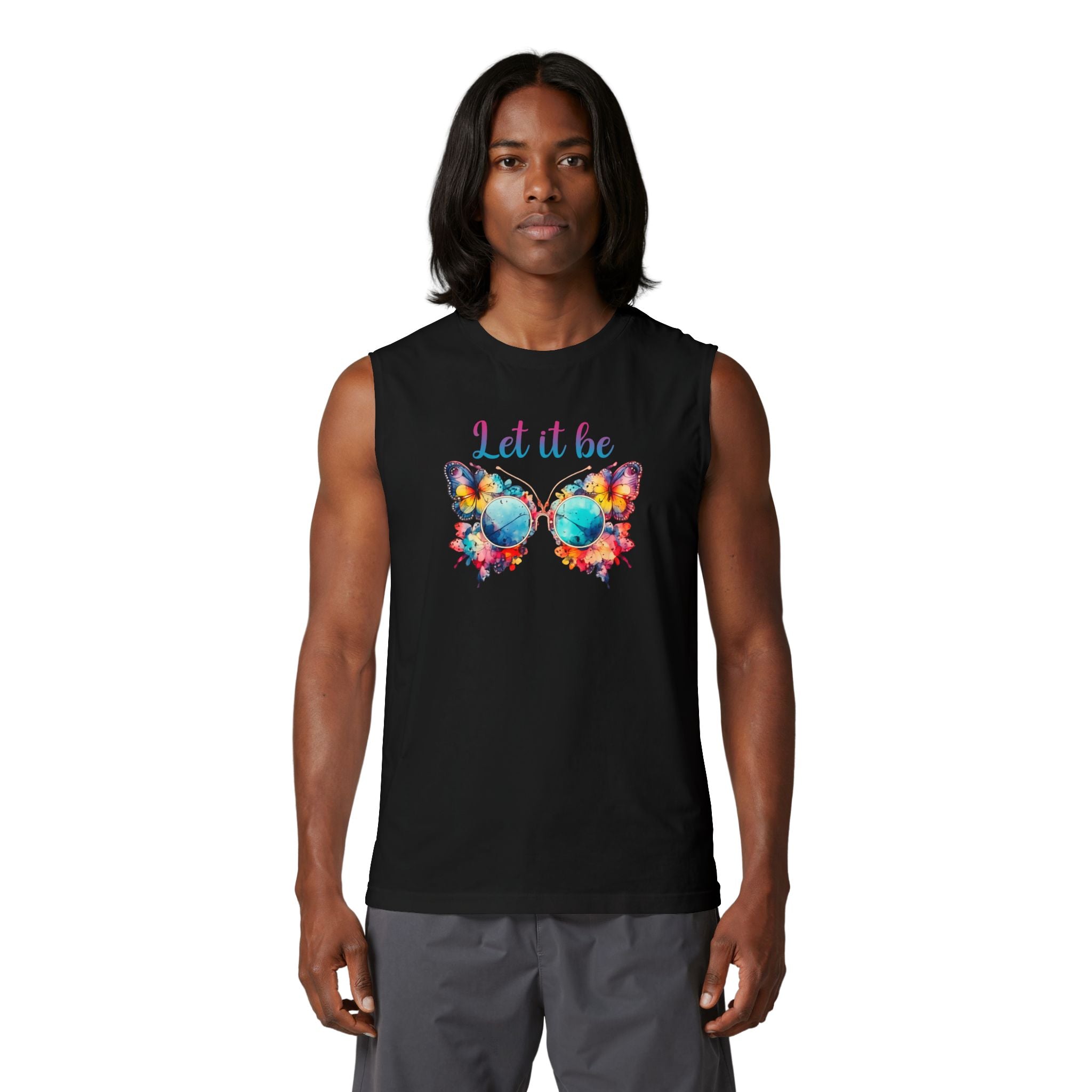 Let It Be Butterfly Muscle Tank