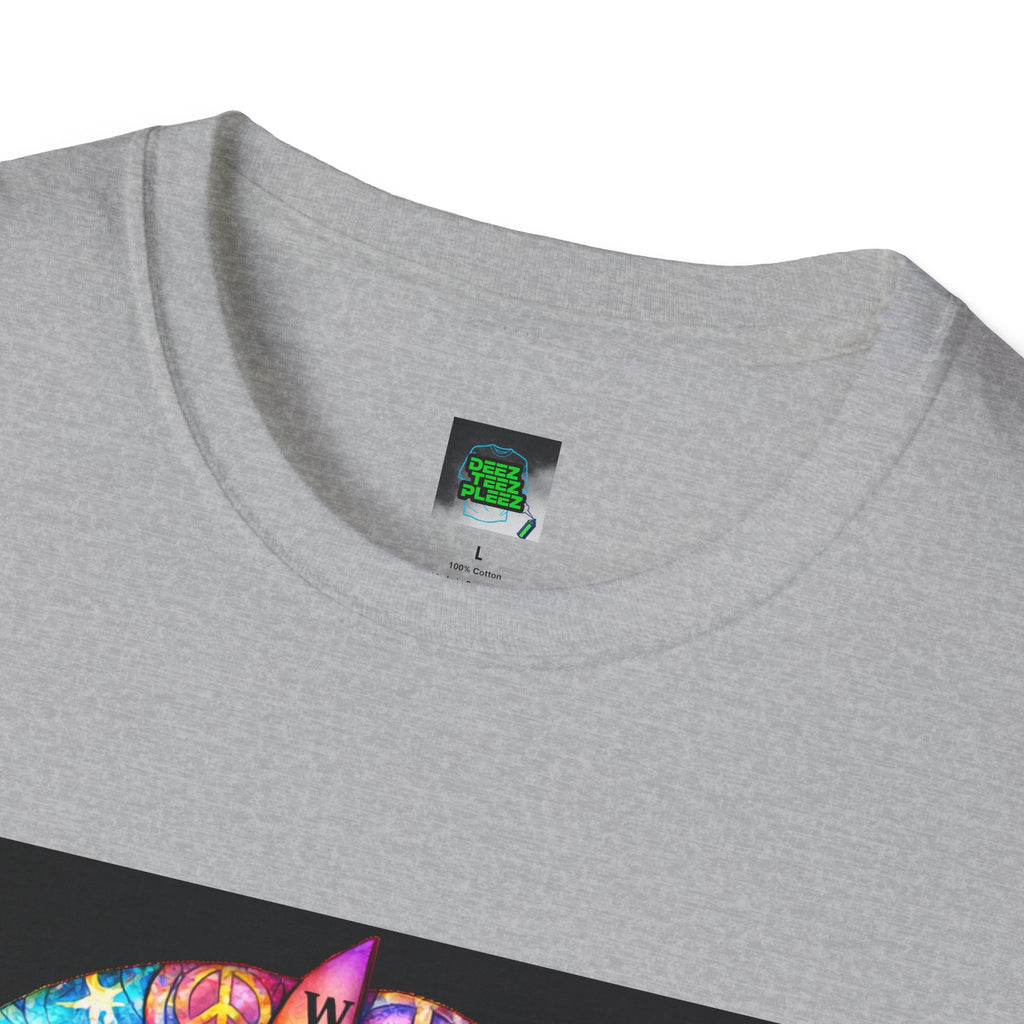 T‑Shirt — Colorful Peace Lips "I Am Who I Am" Graphic Tee