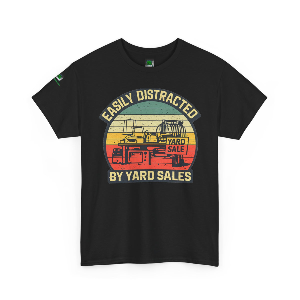 Yard Sale Vintage Tee — "Easily Distracted by Yard Sales" Graphic T-Shirt