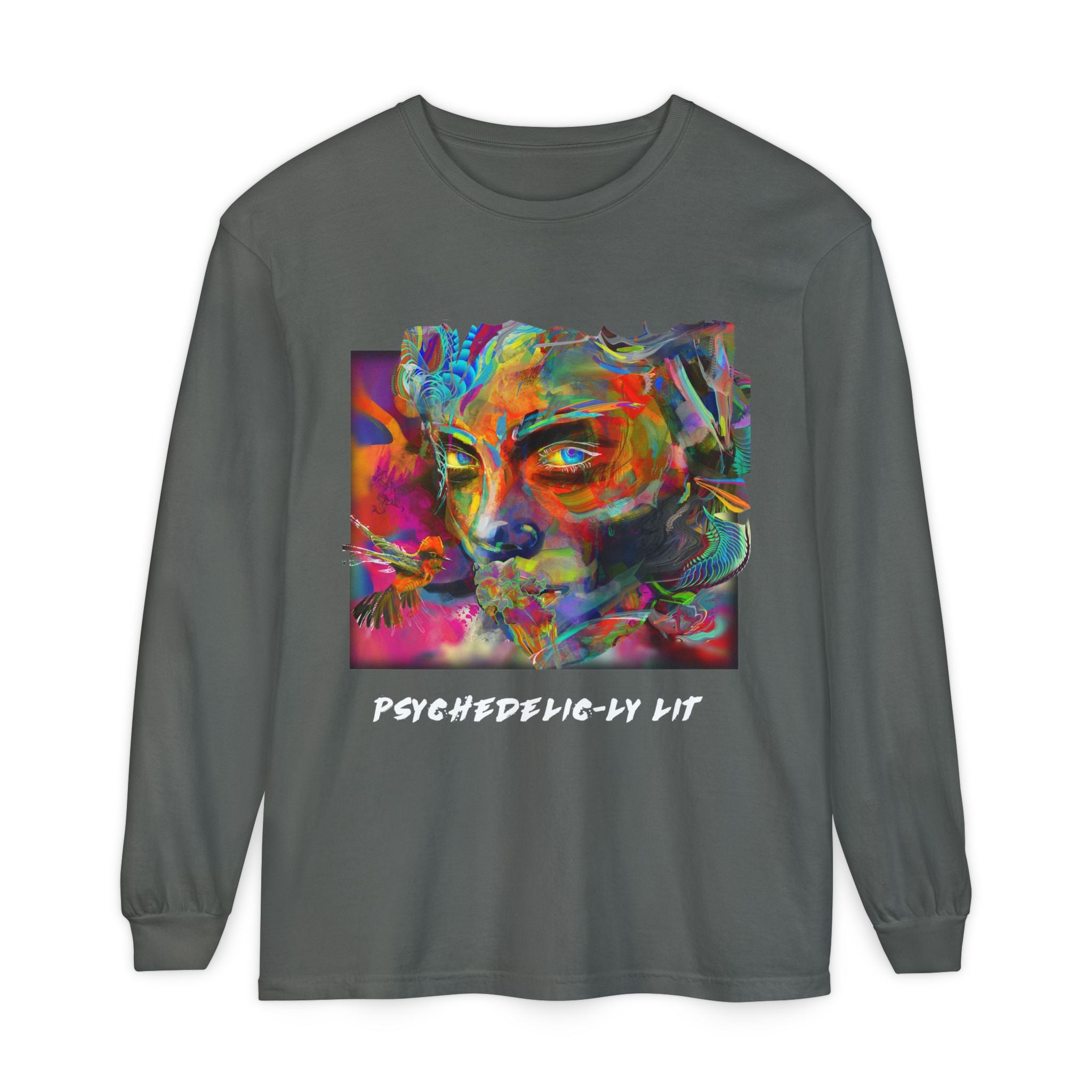 Psychedelic Portrait Long Sleeve Tee