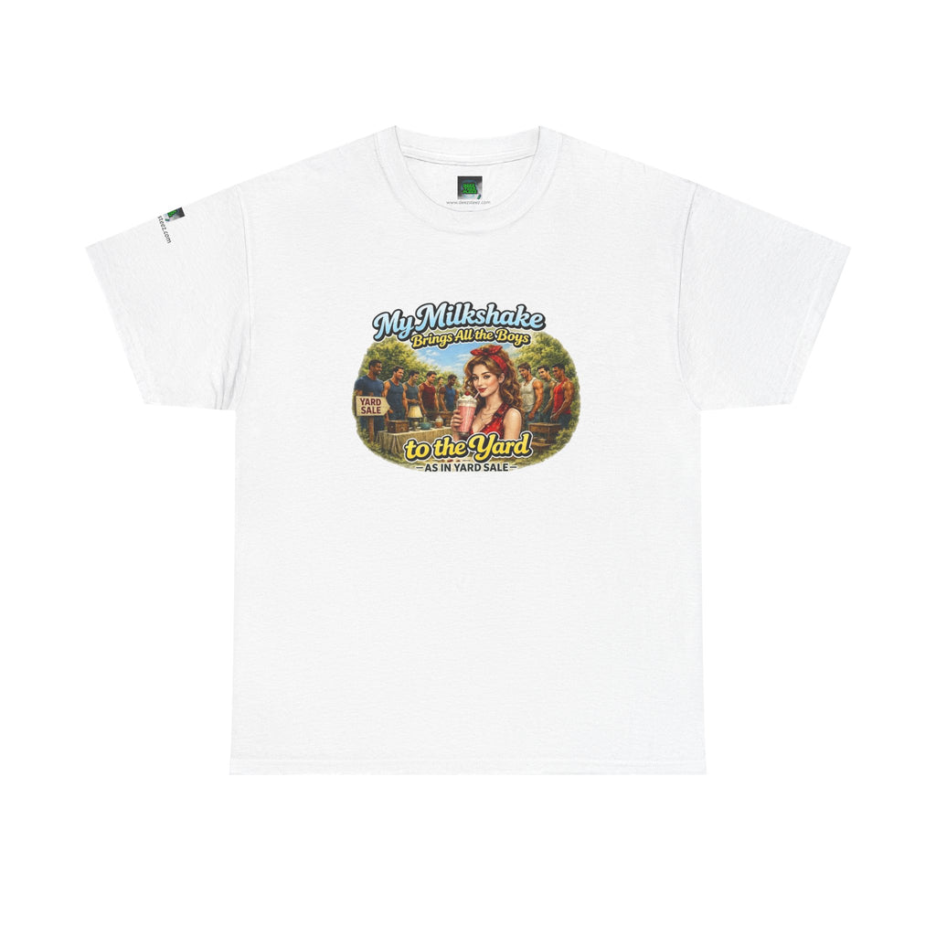 Retro Milkshake Shop Graphic Tee — "My Milkshake Brings All The Boys To The Yard" Vintage Art