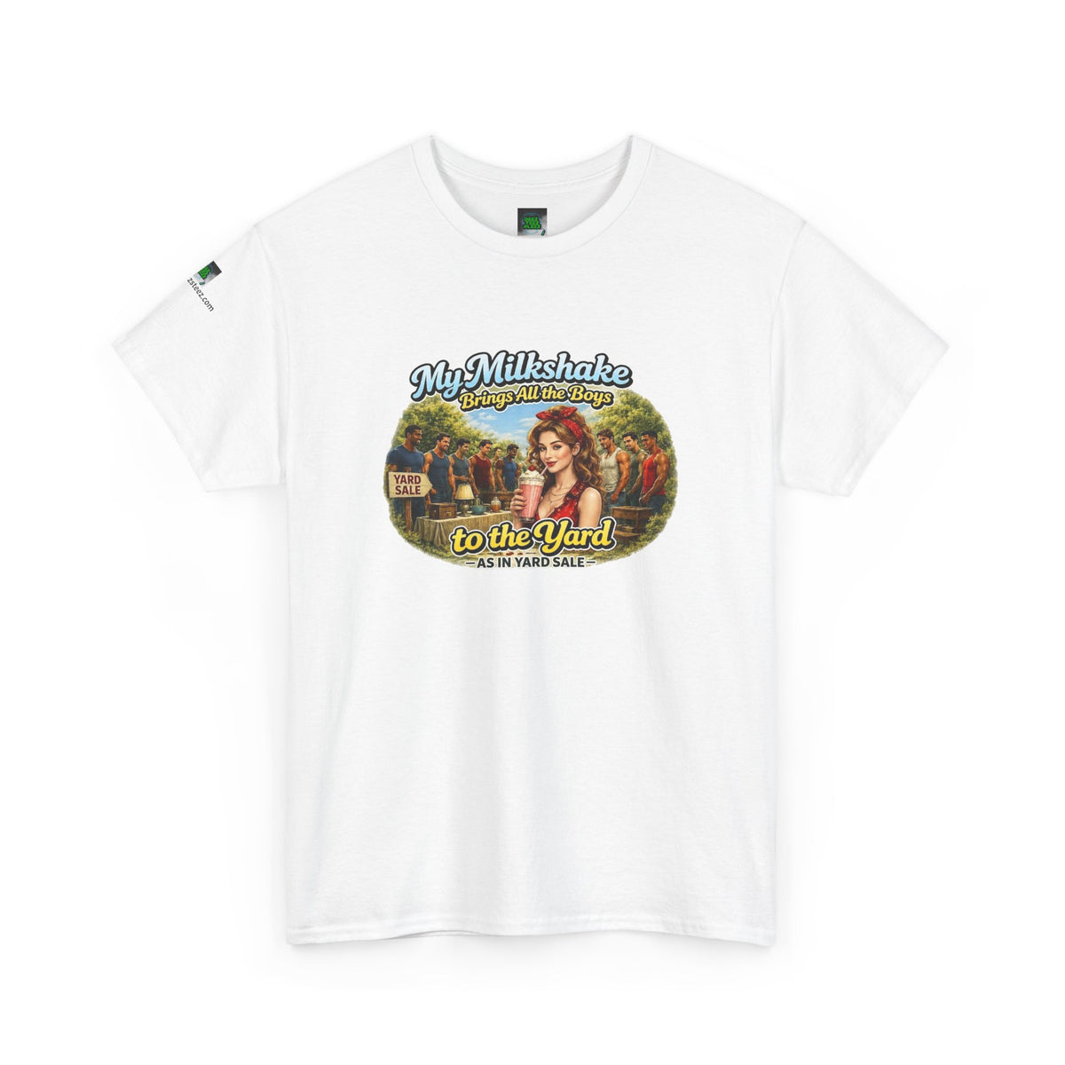 Retro Milkshake Shop Graphic Tee — "My Milkshake Brings All The Boys To The Yard" Vintage Art