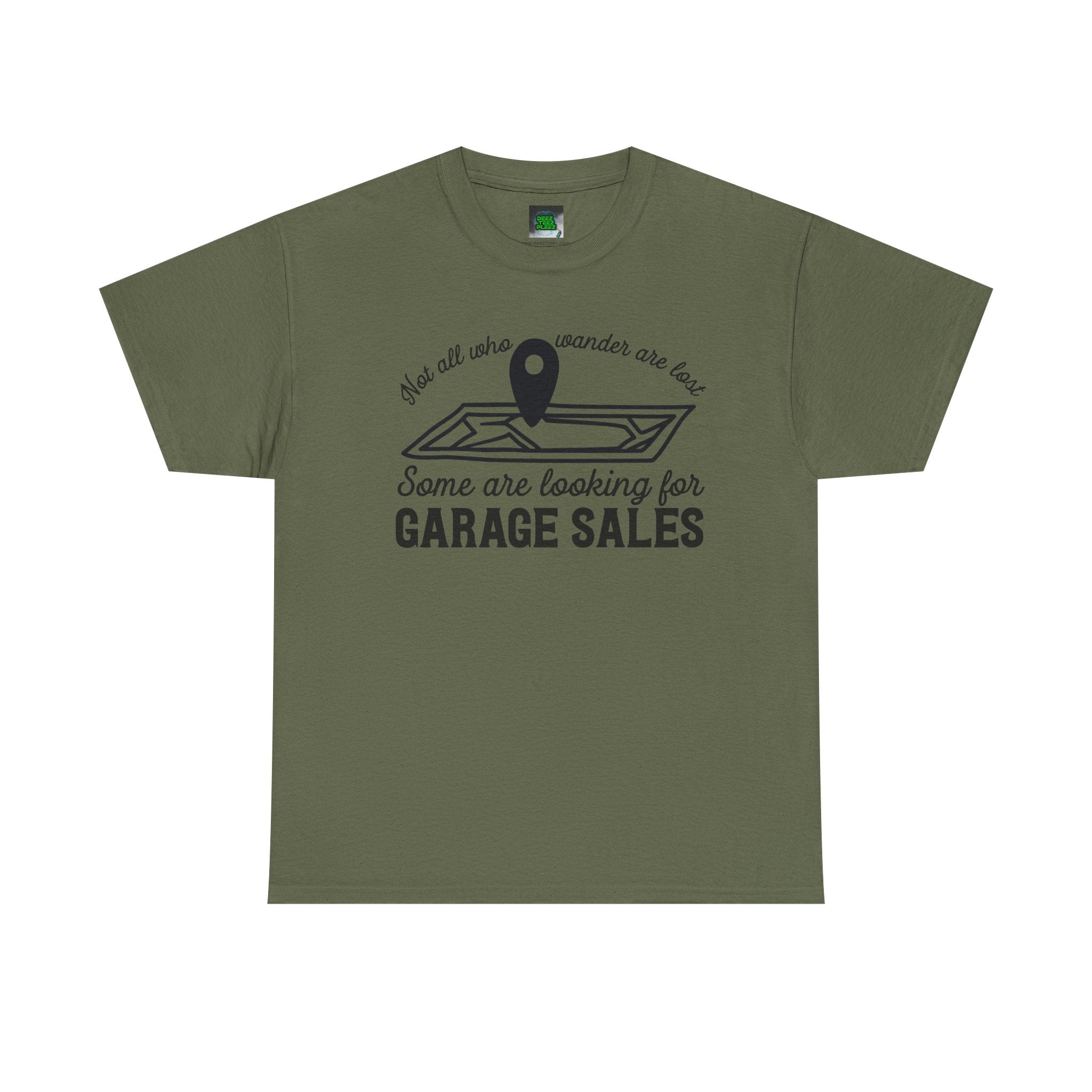 Garage Sale Hunter T-Shirt — "Some Are Looking for Garage Sales" Vintage Map Design